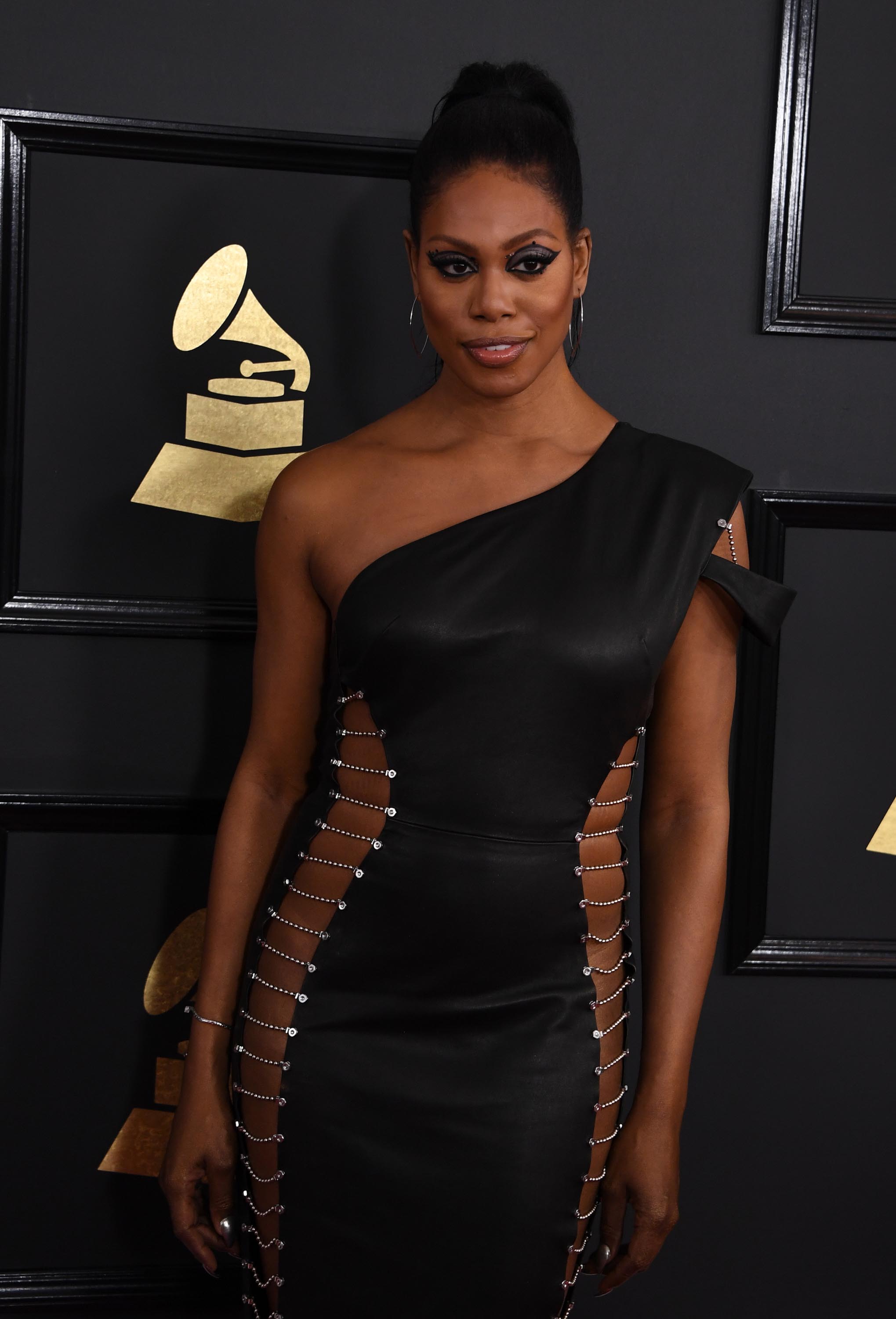 Laverne Cox attends The 59th GRAMMY Awards
