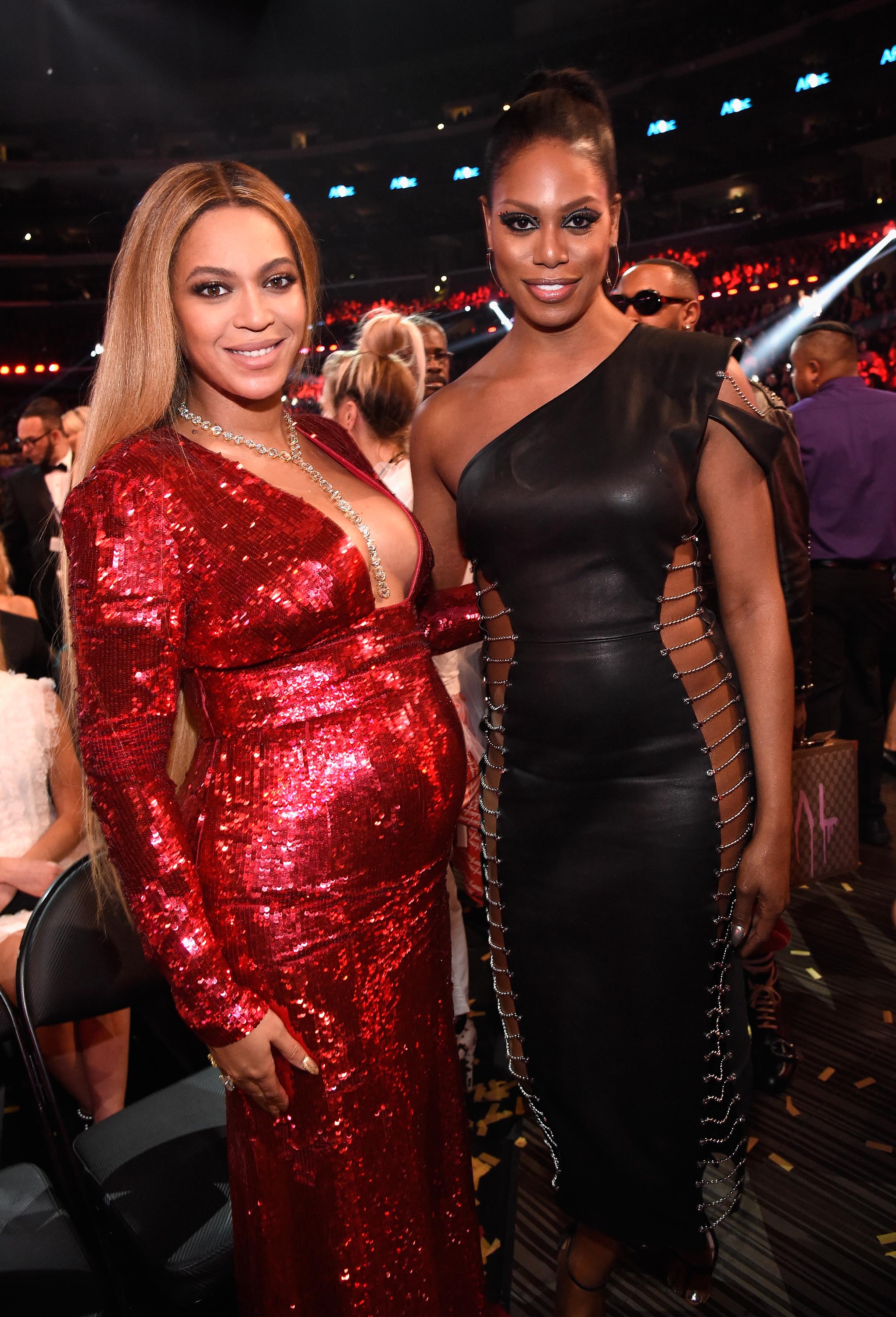 Laverne Cox attends The 59th GRAMMY Awards