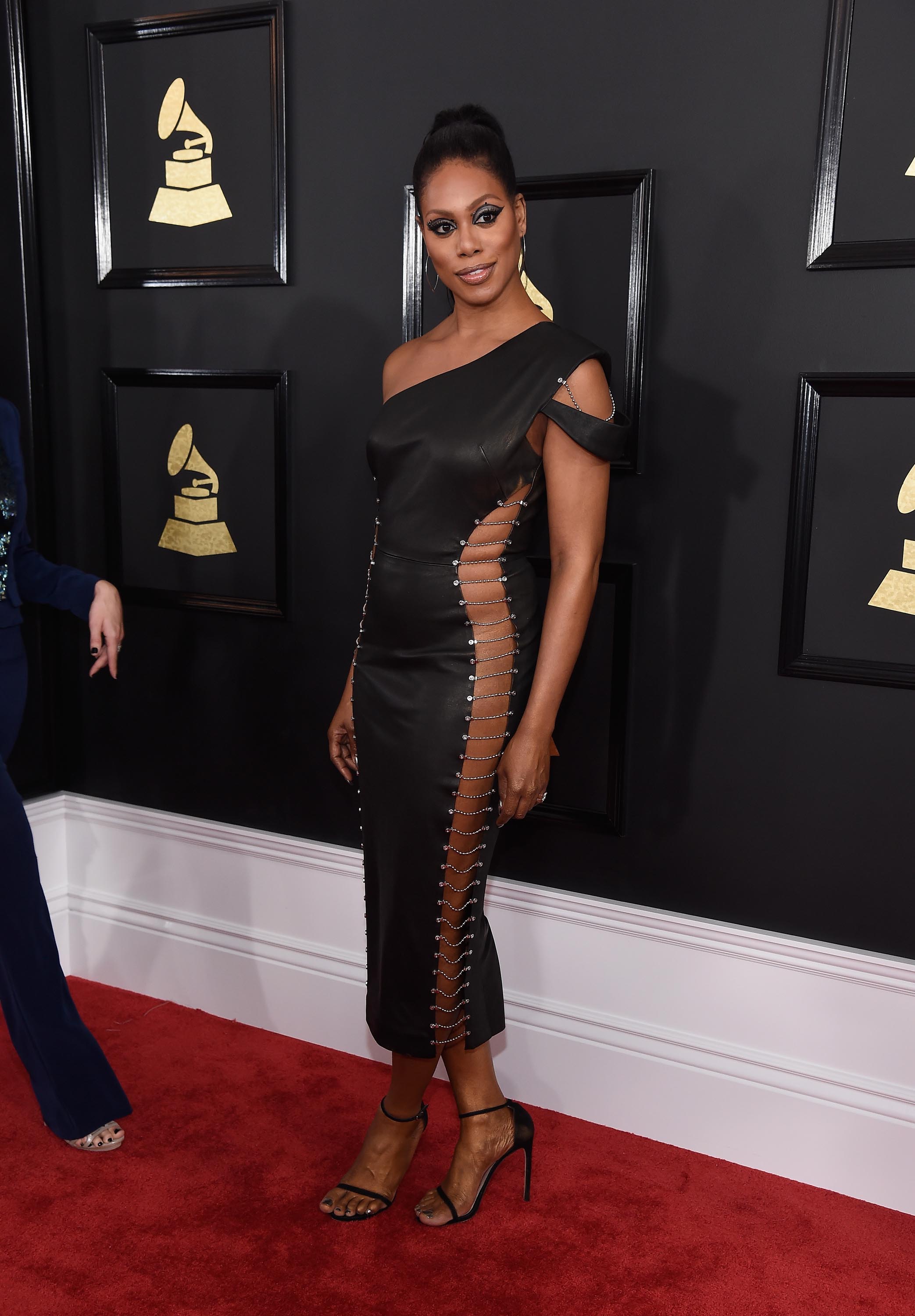 Laverne Cox attends The 59th GRAMMY Awards