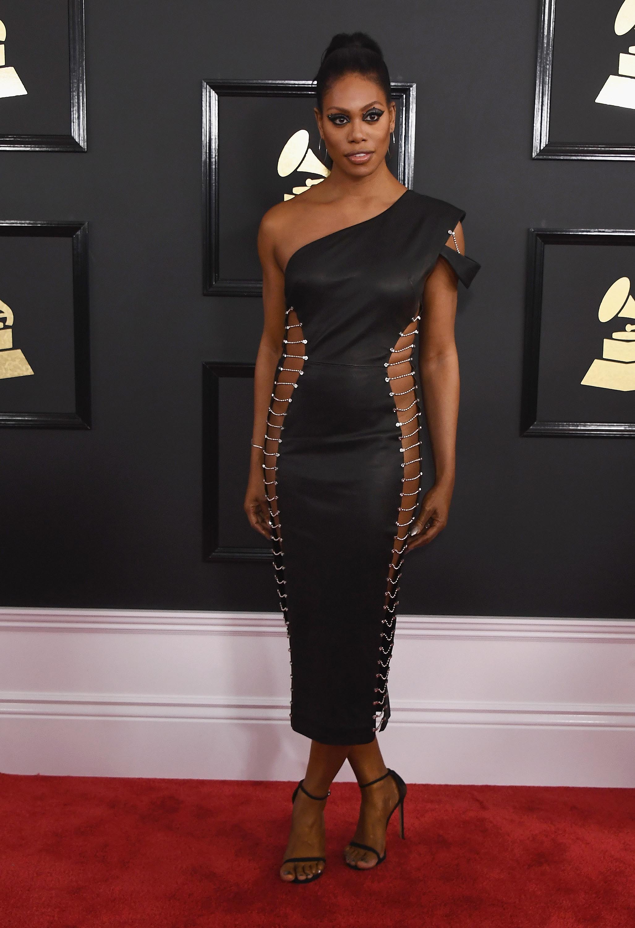 Laverne Cox attends The 59th GRAMMY Awards