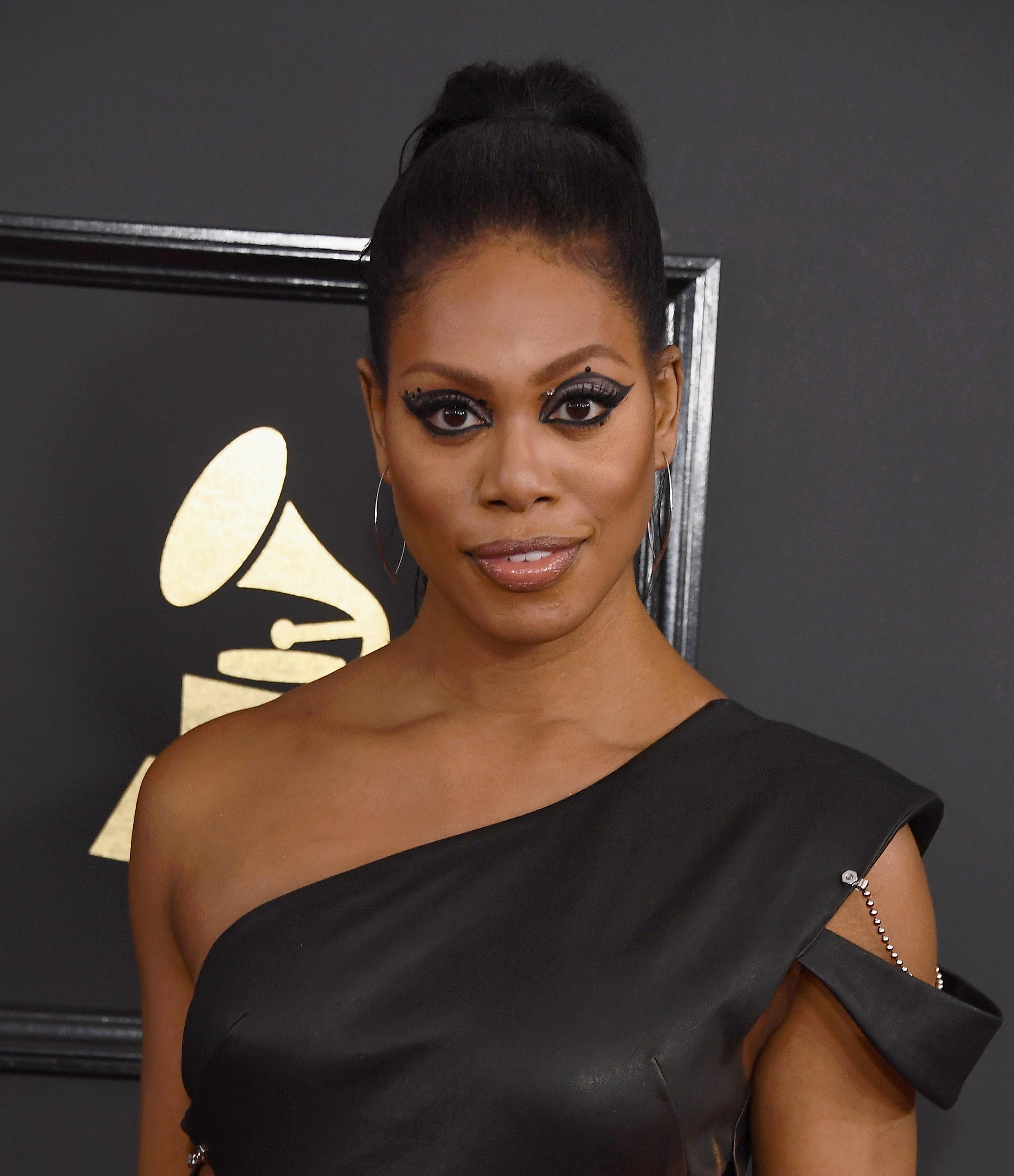 Laverne Cox attends The 59th GRAMMY Awards