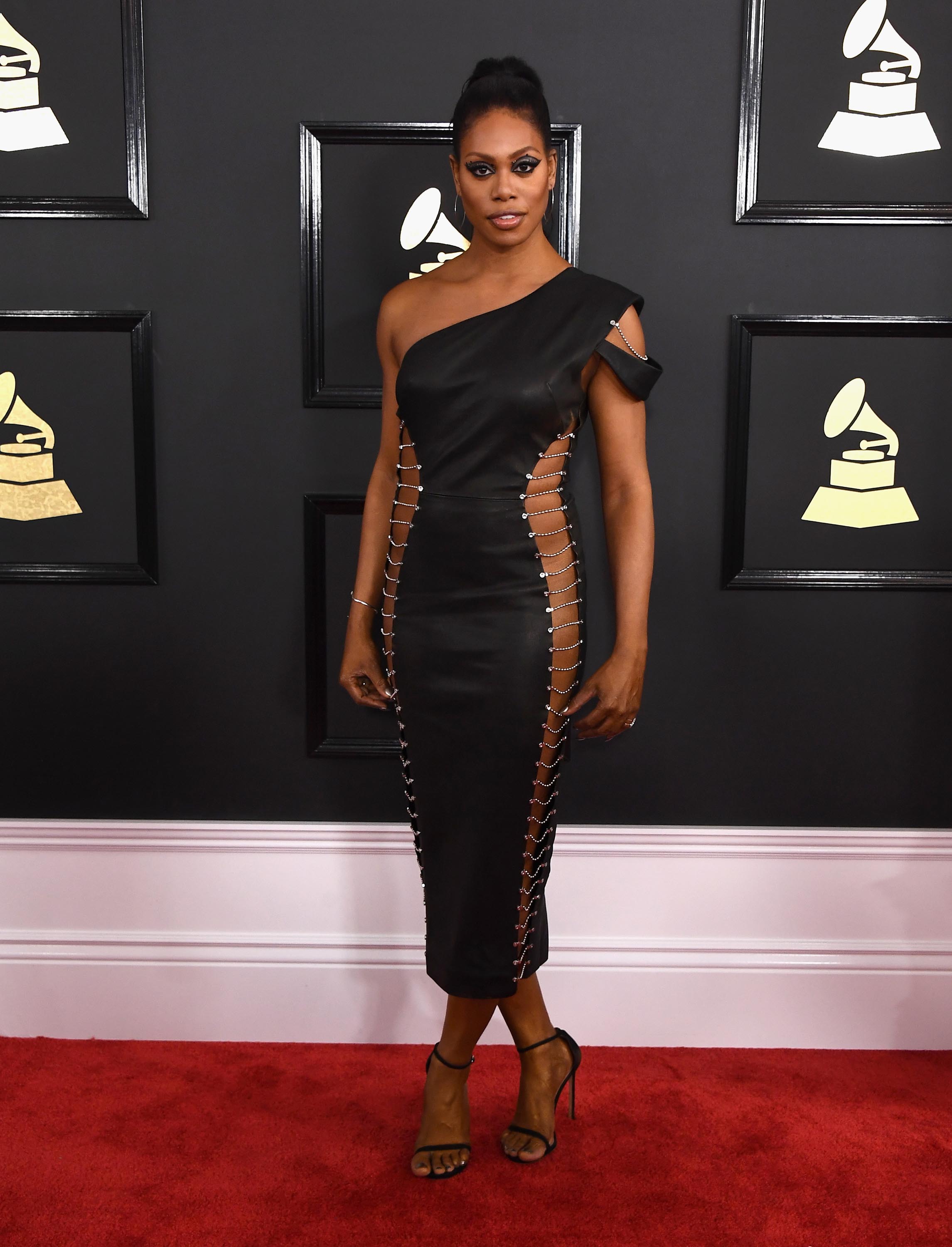 Laverne Cox attends The 59th GRAMMY Awards