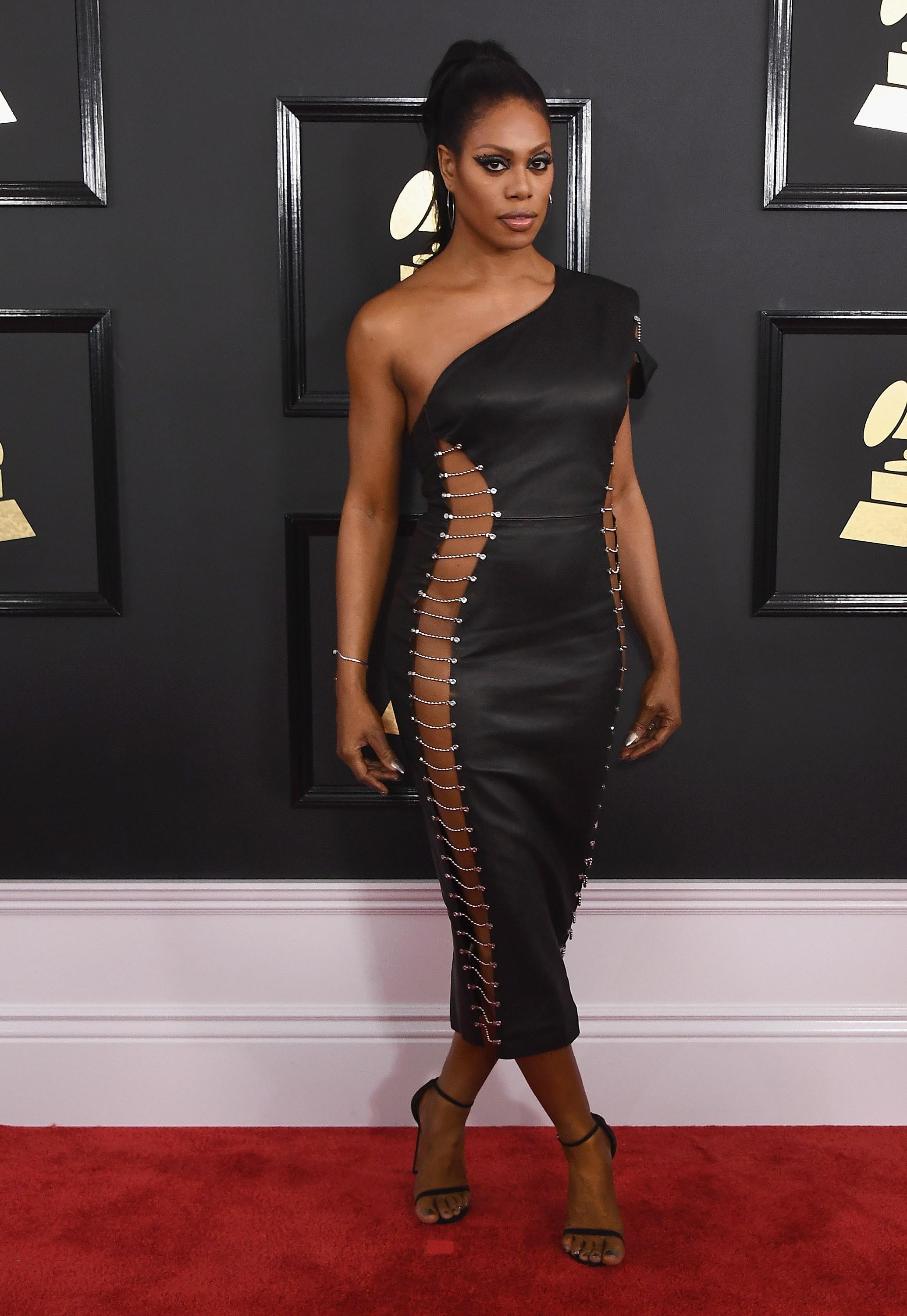 Laverne Cox attends The 59th GRAMMY Awards