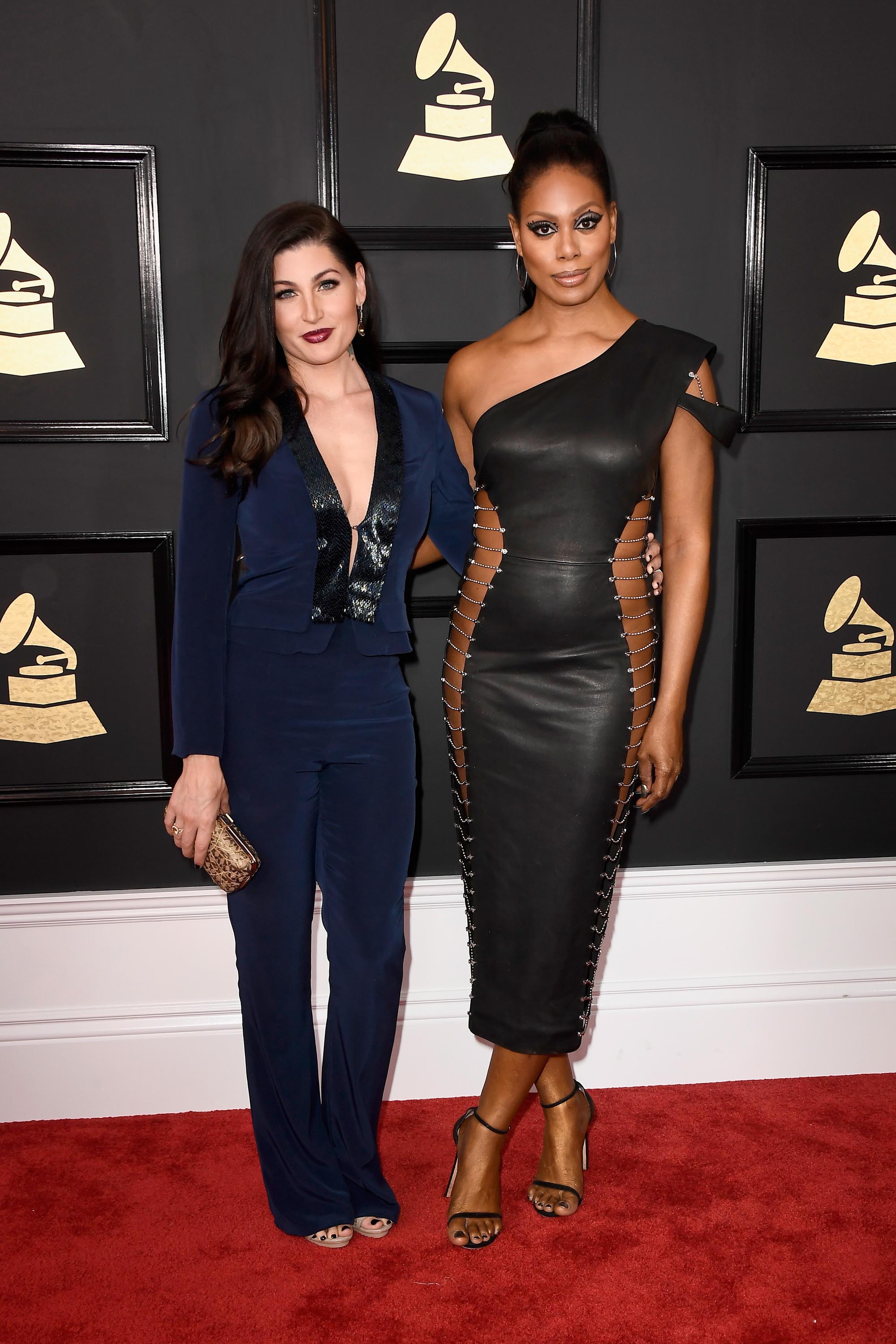 Laverne Cox attends The 59th GRAMMY Awards