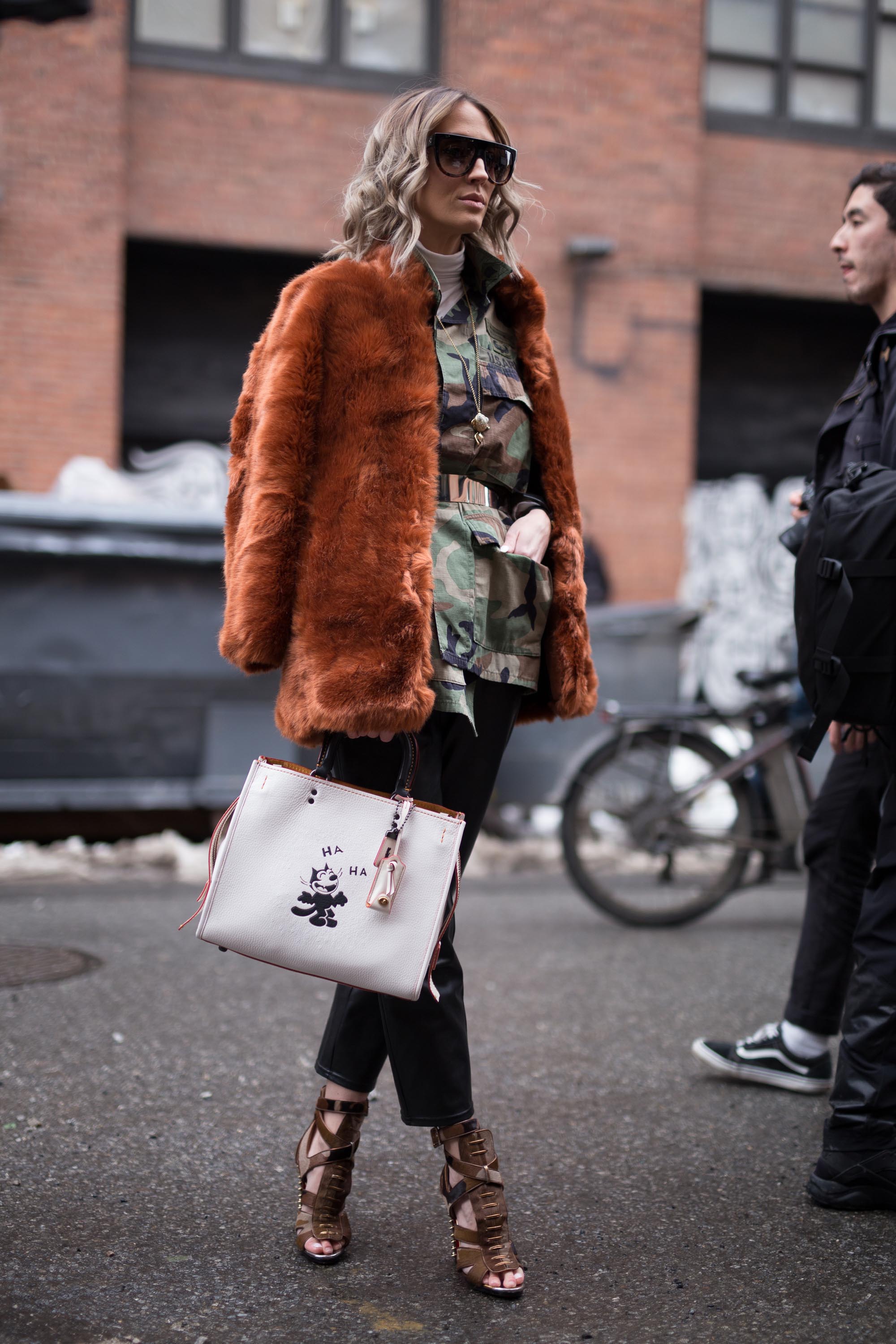 Olivia Barr street style in NYC