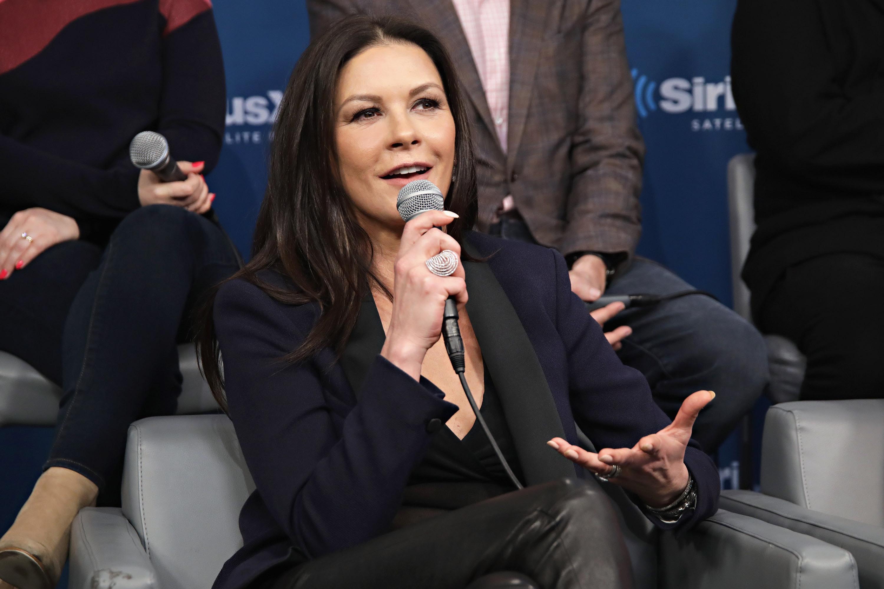 Catherine Zeta-Jones visits the SiriusXM Studios for the ‘Town Hall’