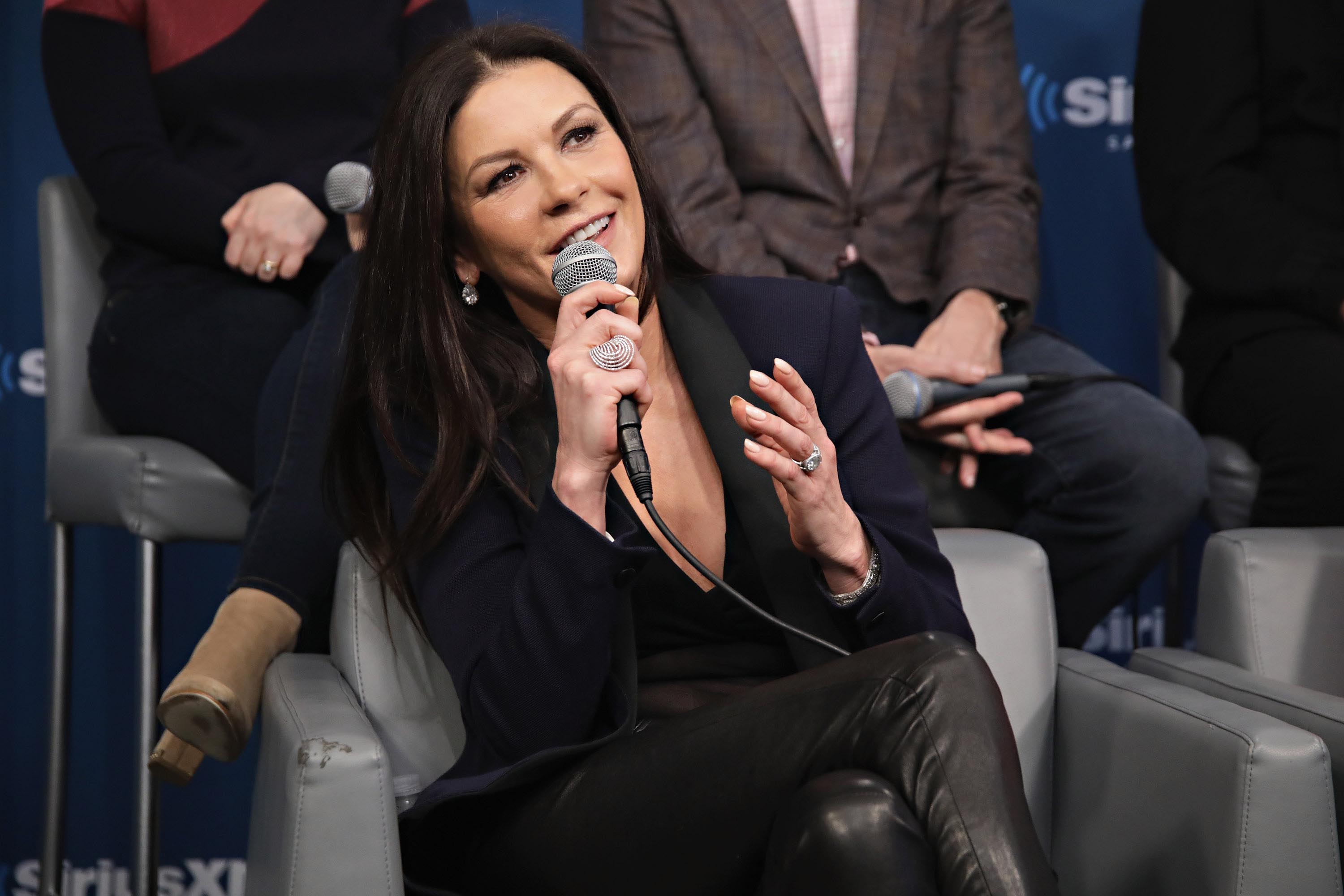 Catherine Zeta-Jones visits the SiriusXM Studios for the ‘Town Hall’