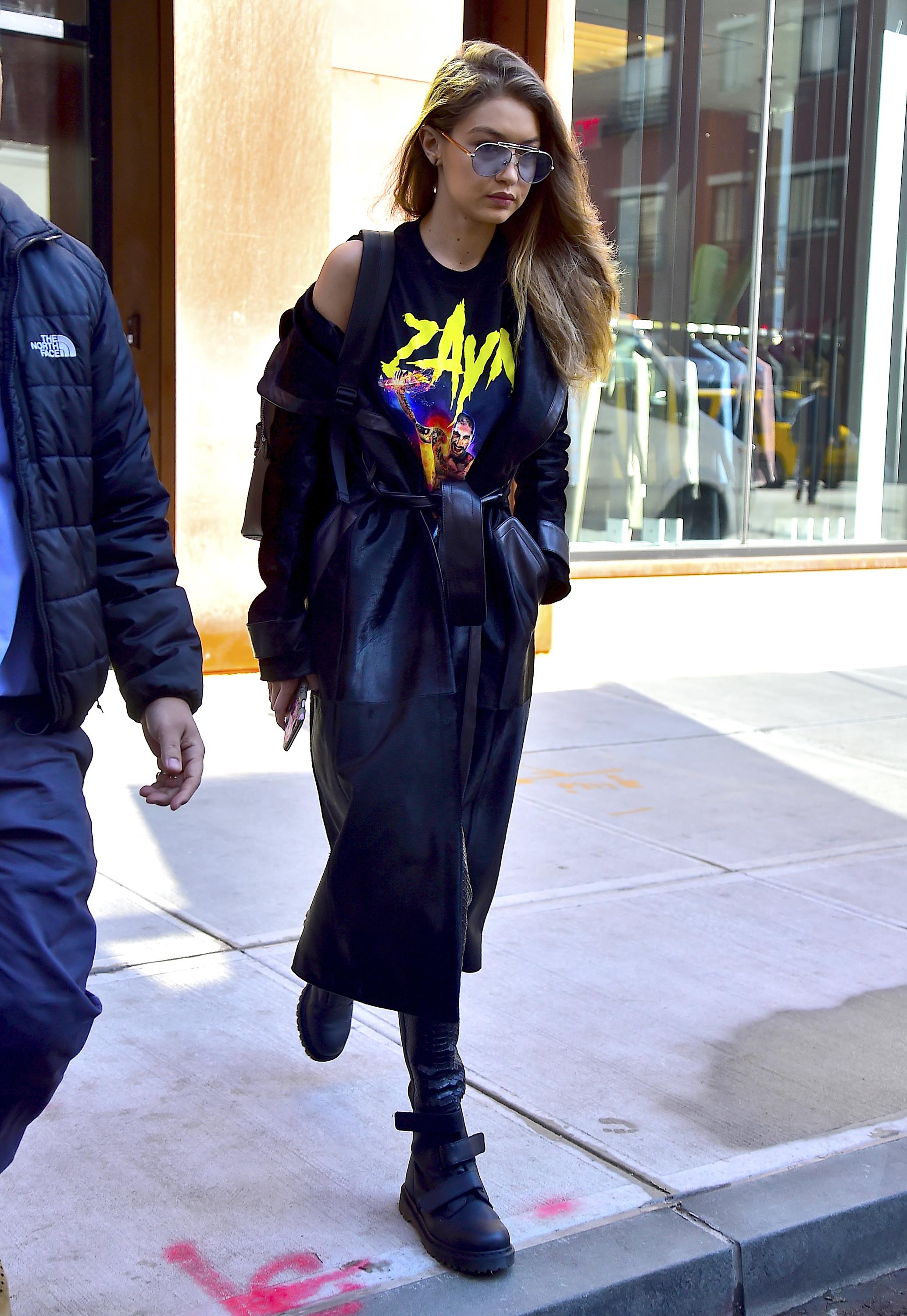 Gigi Hadid is seen in NYC