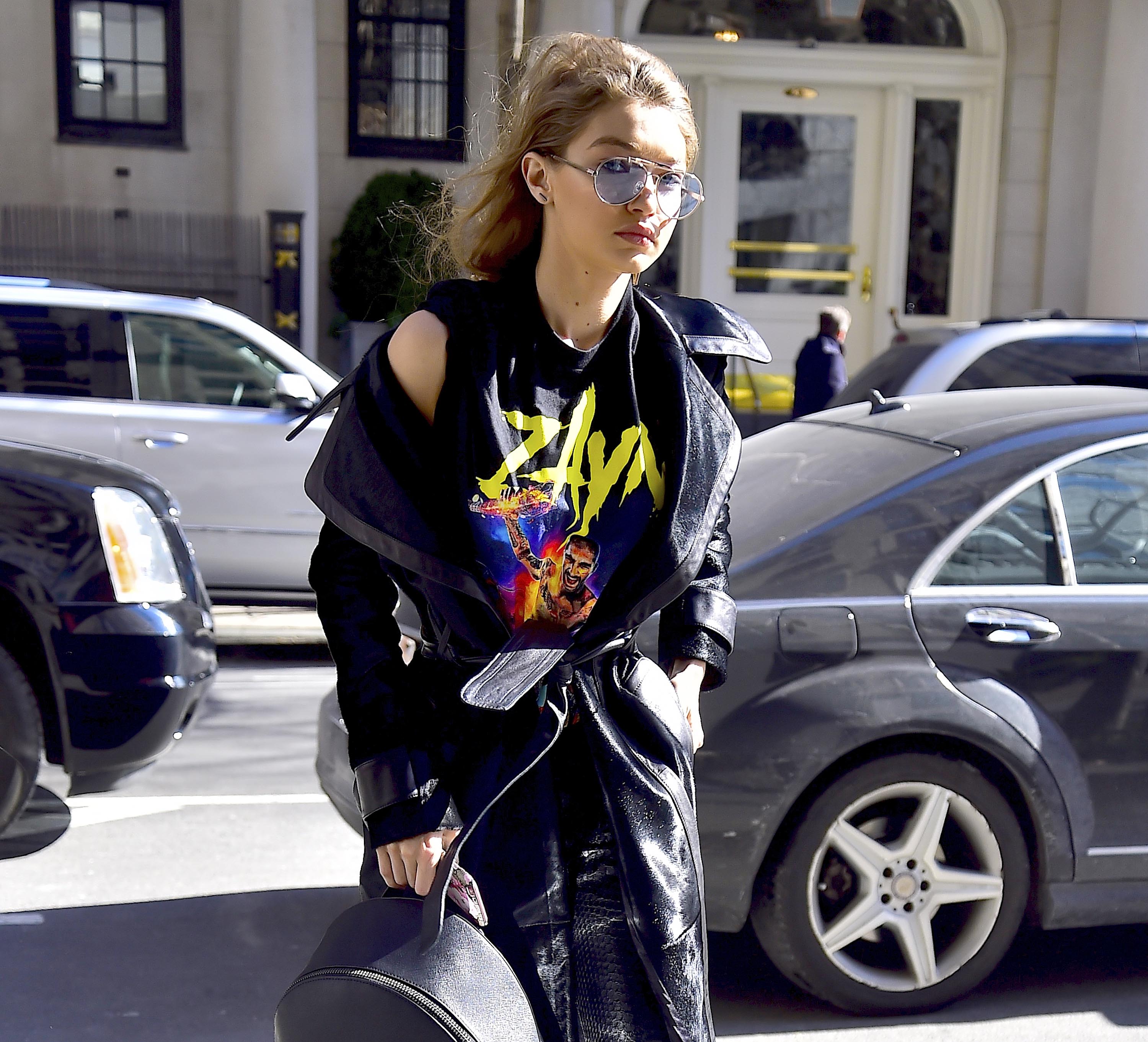 Gigi Hadid is seen in NYC