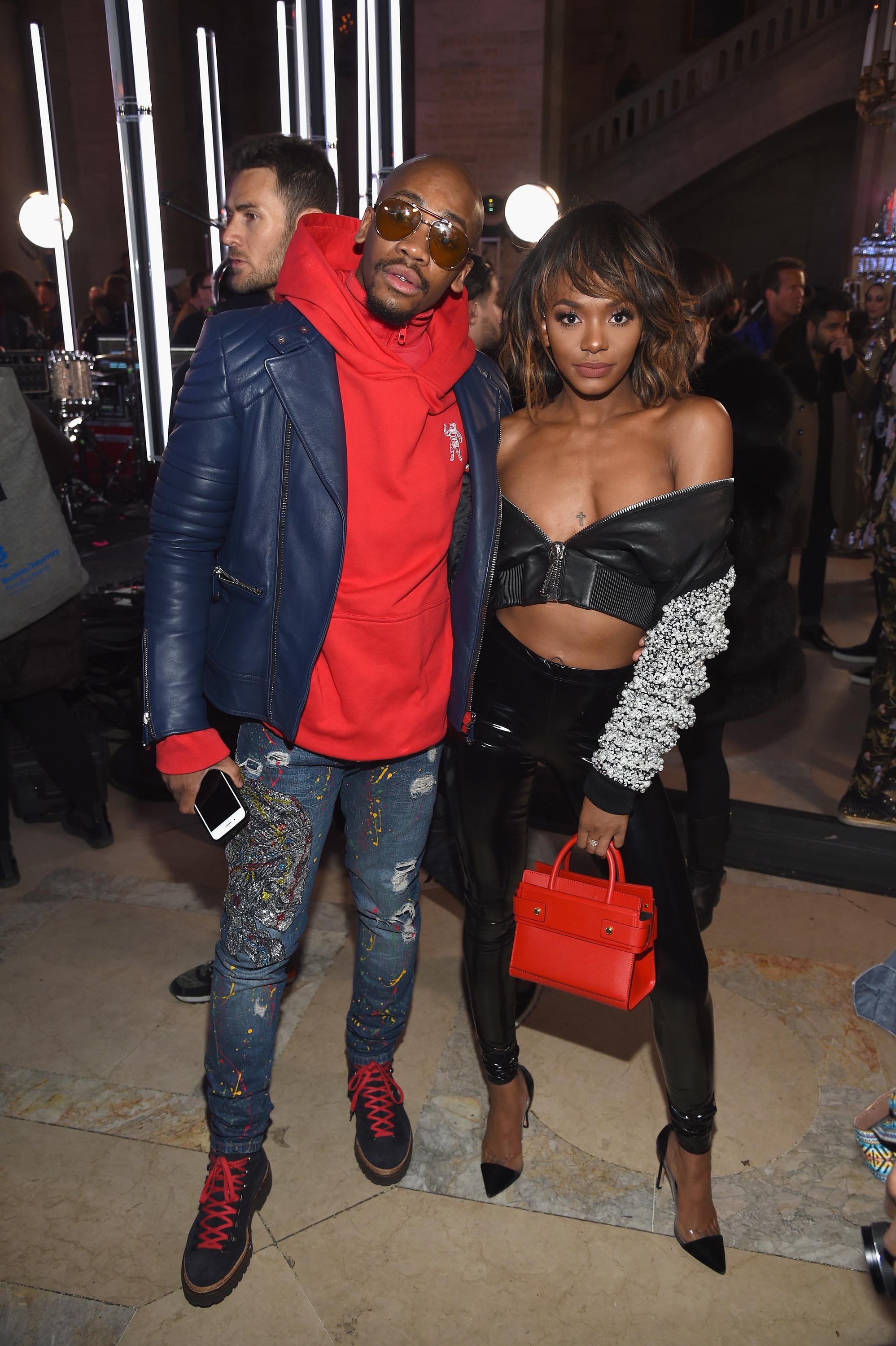 Elisa Johnson attends the Front Row for the Philipp Plein Fall/Winter