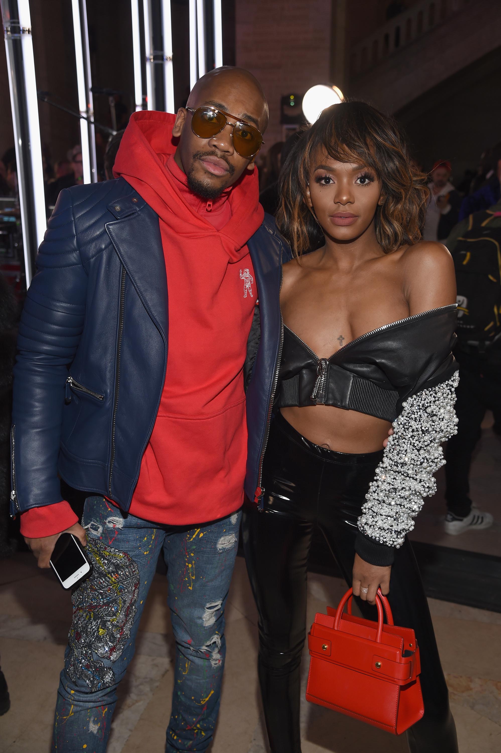 Elisa Johnson attends the Front Row for the Philipp Plein Fall/Winter