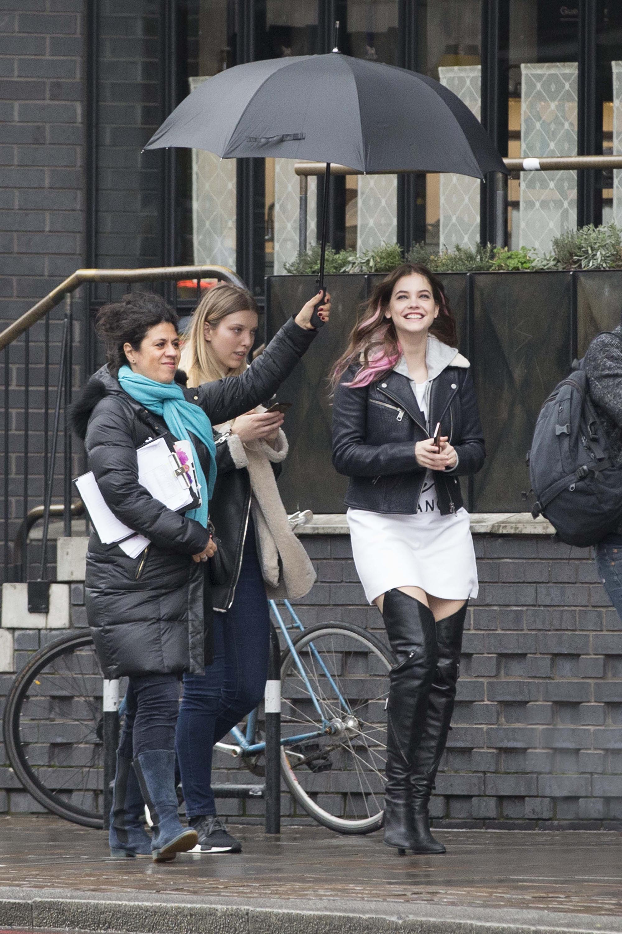 Barbara Palvin seen in East London