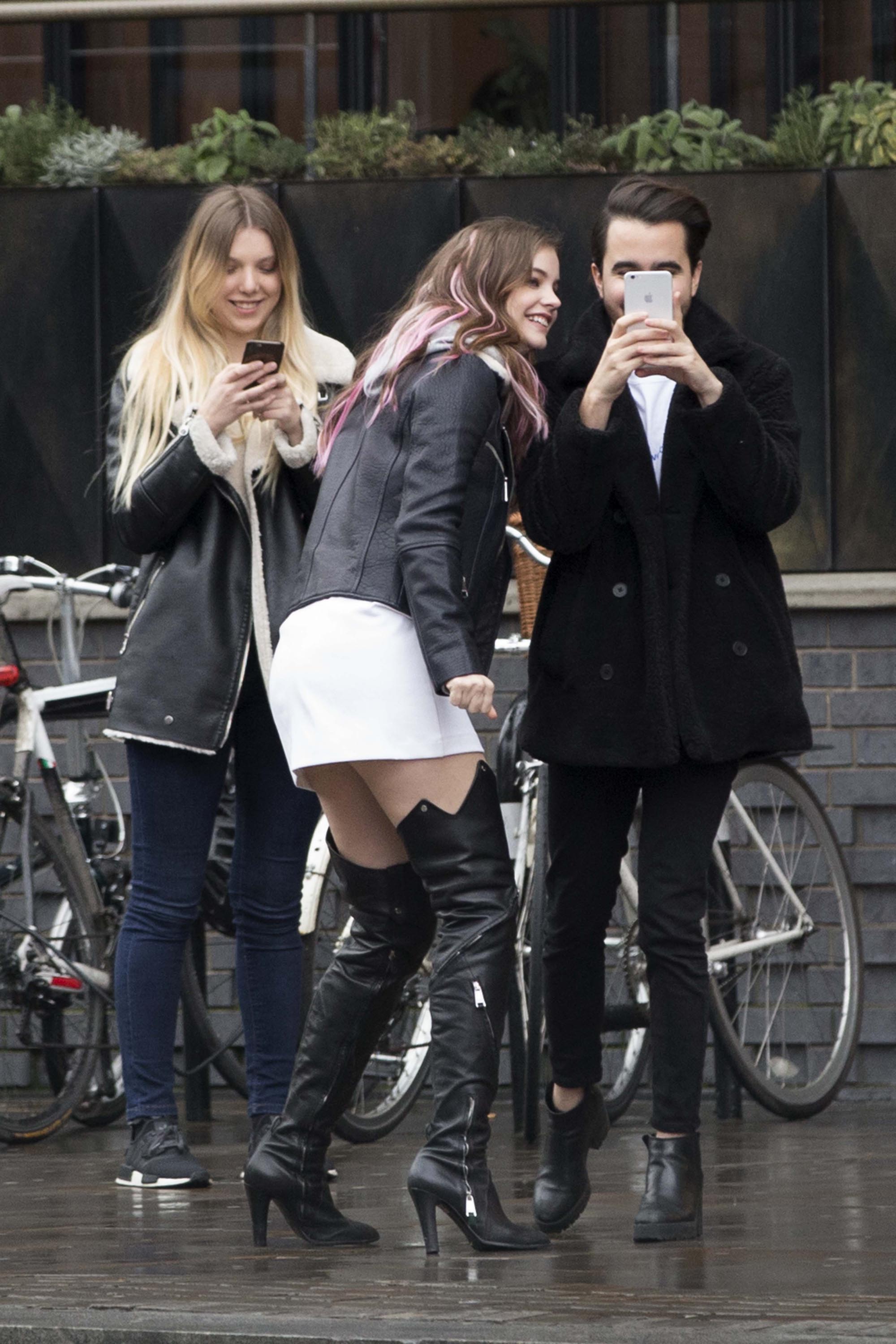 Barbara Palvin seen in East London