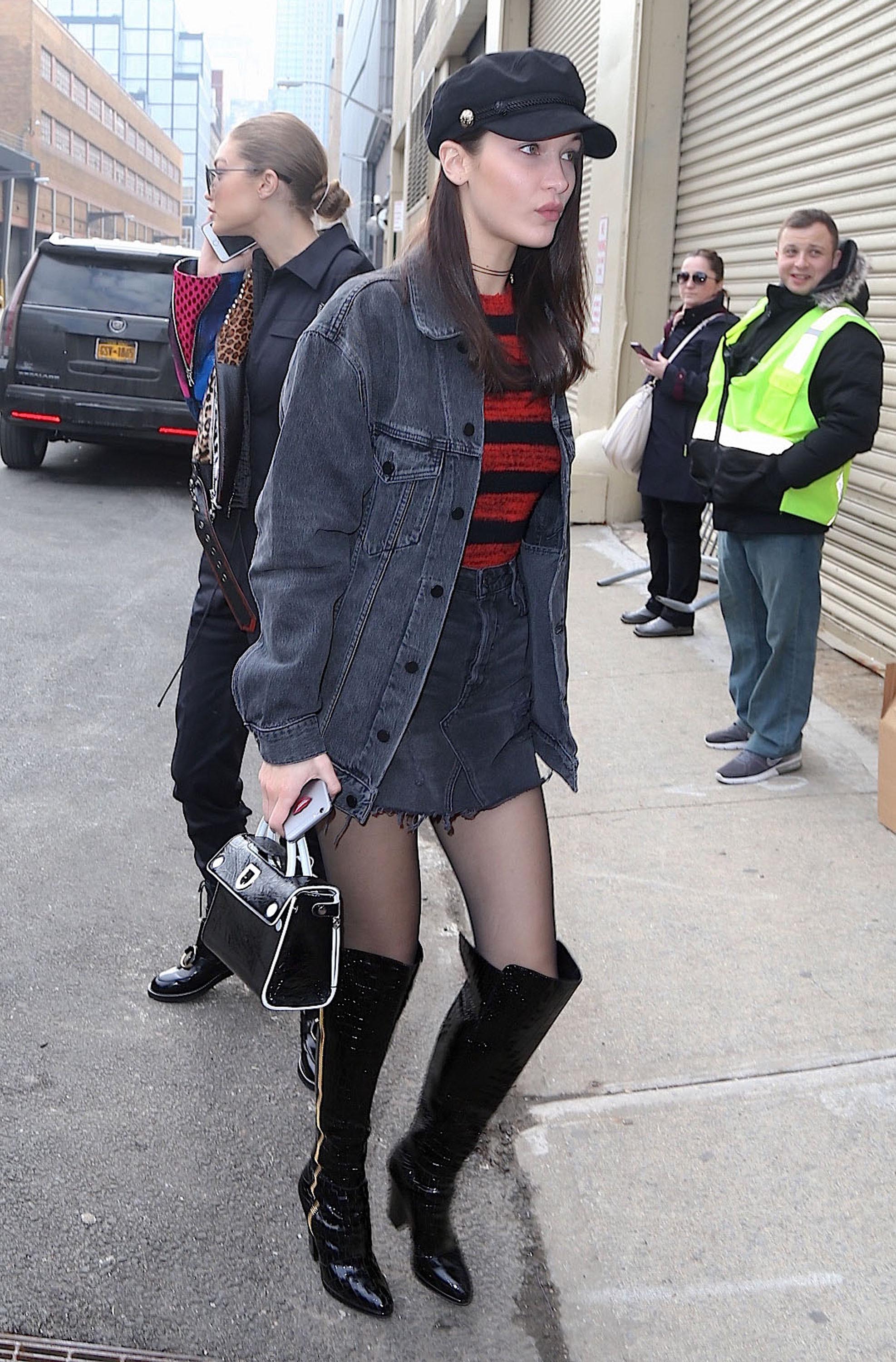 Bella Hadid attends the Michael Kors Collection Fall 2017 runway show