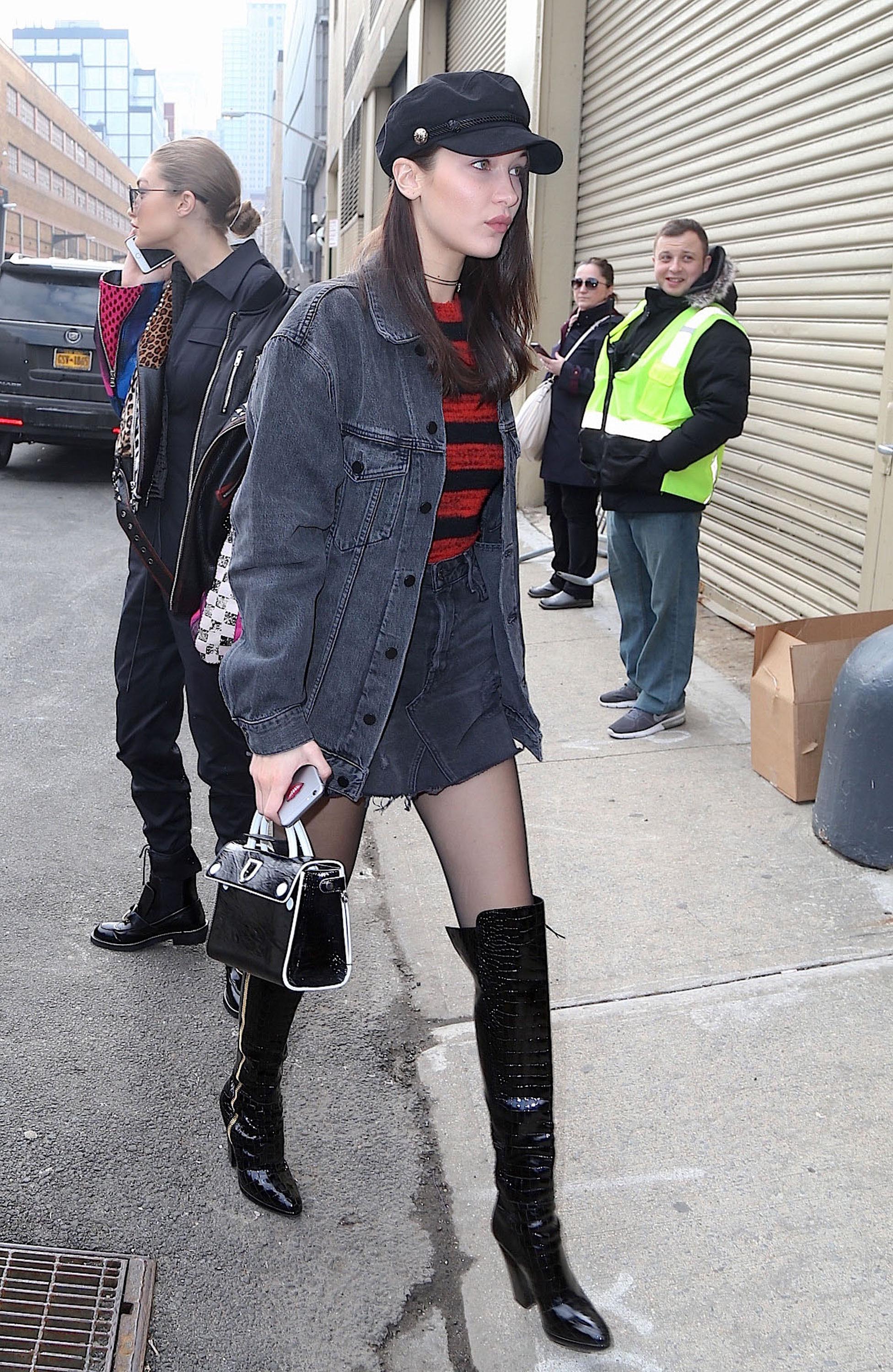 Bella Hadid attends the Michael Kors Collection Fall 2017 runway show