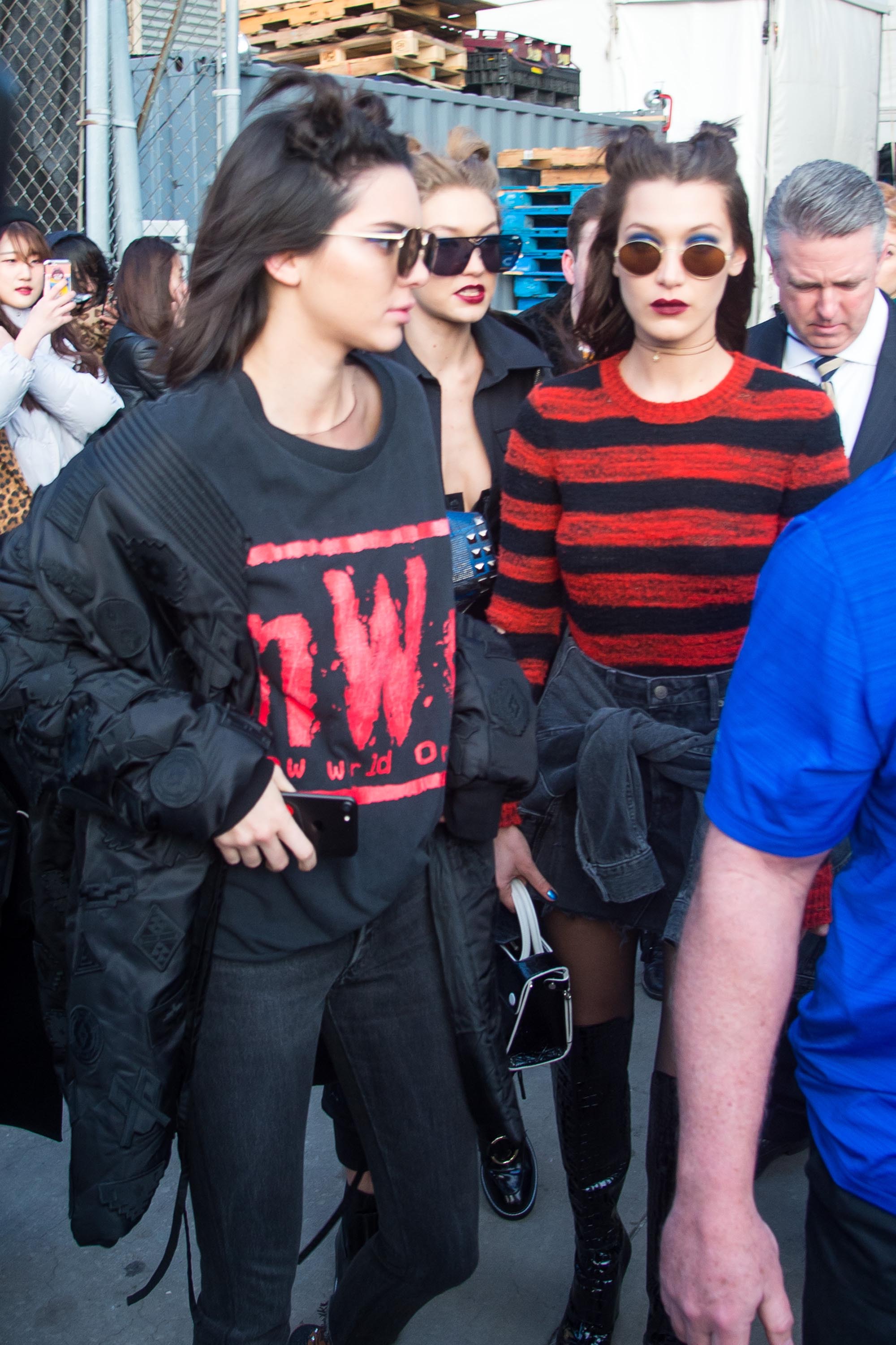 Bella Hadid attends the Michael Kors Collection Fall 2017 runway show