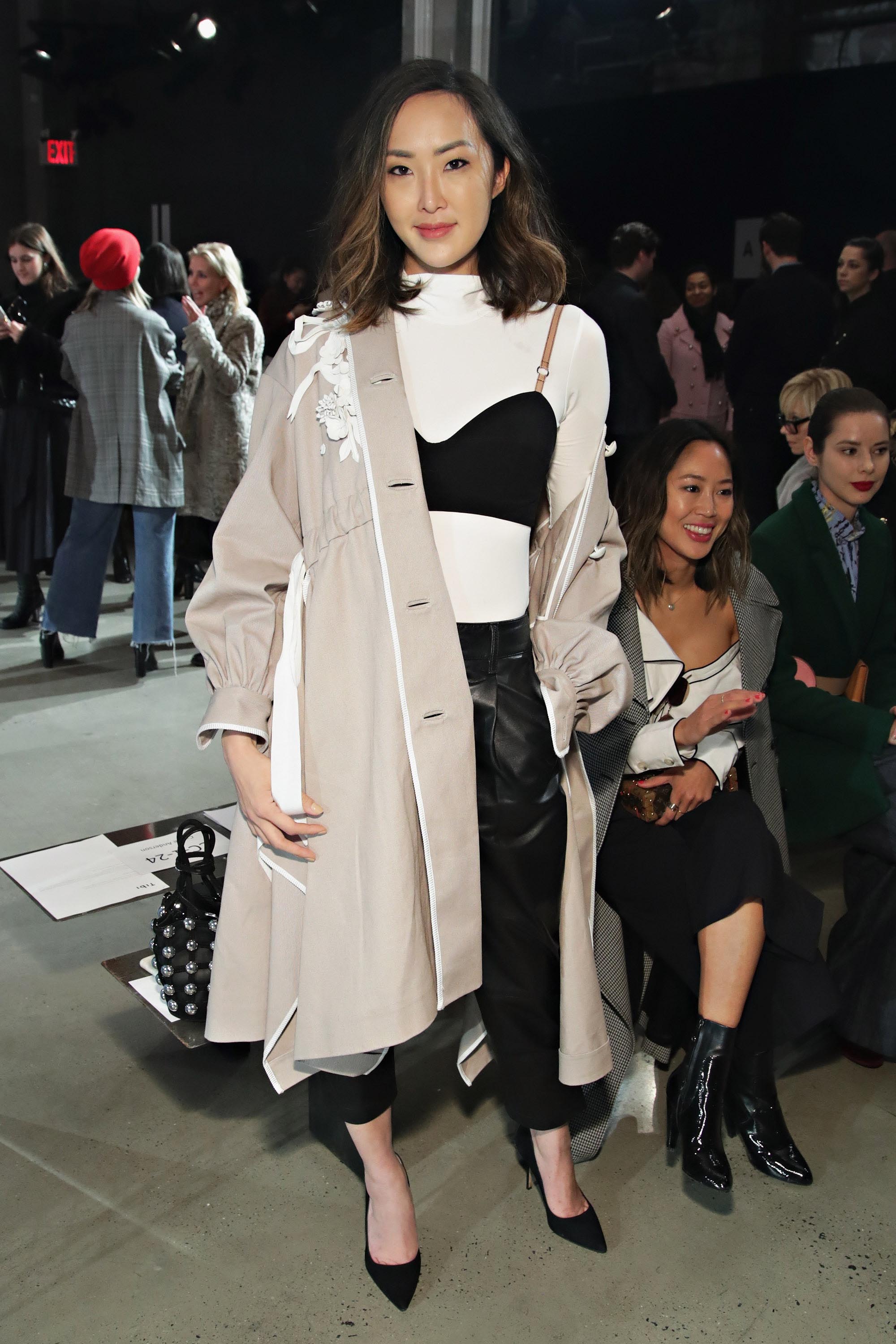 Chriselle Lim attends the Tibi fashion show