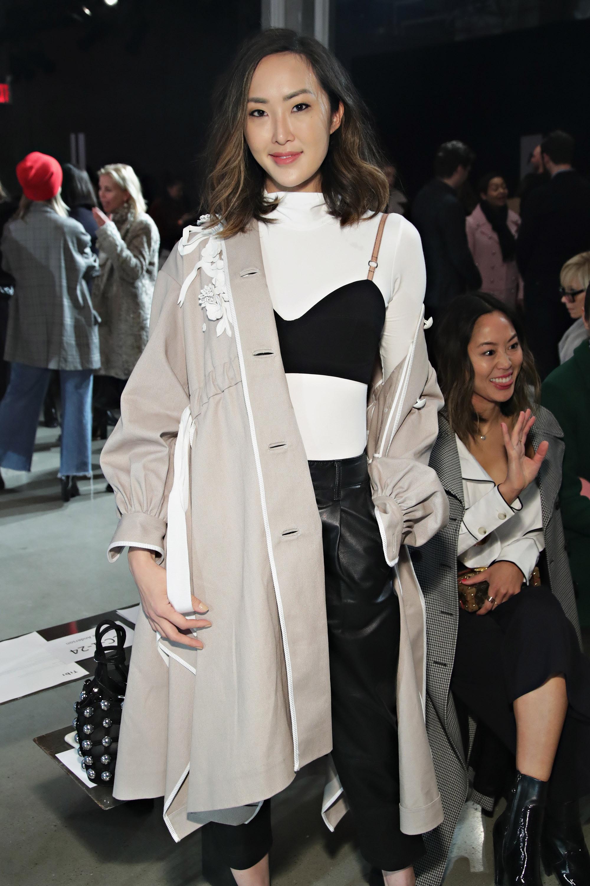 Chriselle Lim attends the Tibi fashion show