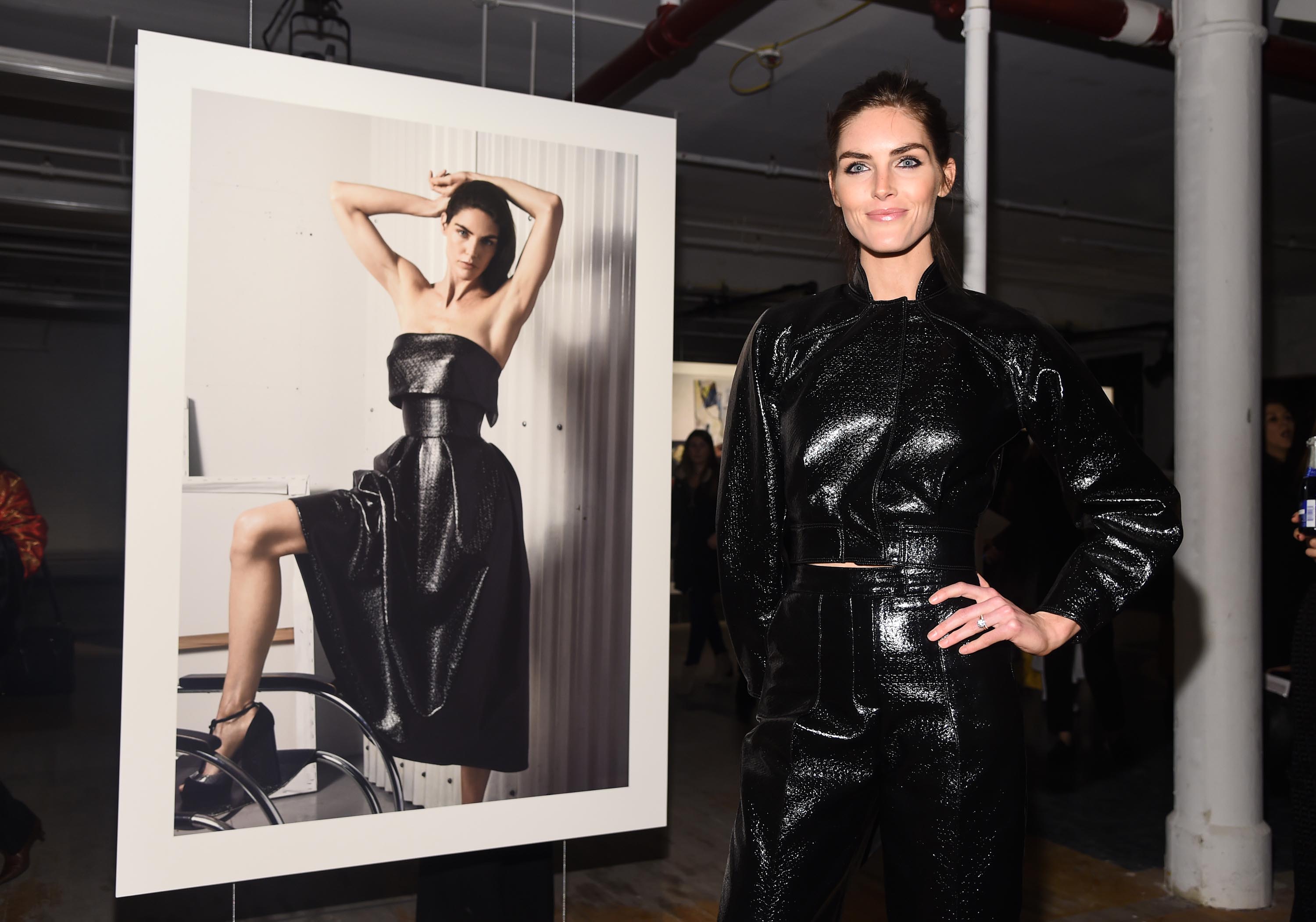 Hilary Rhoda attends Zac Posen Fashion Show