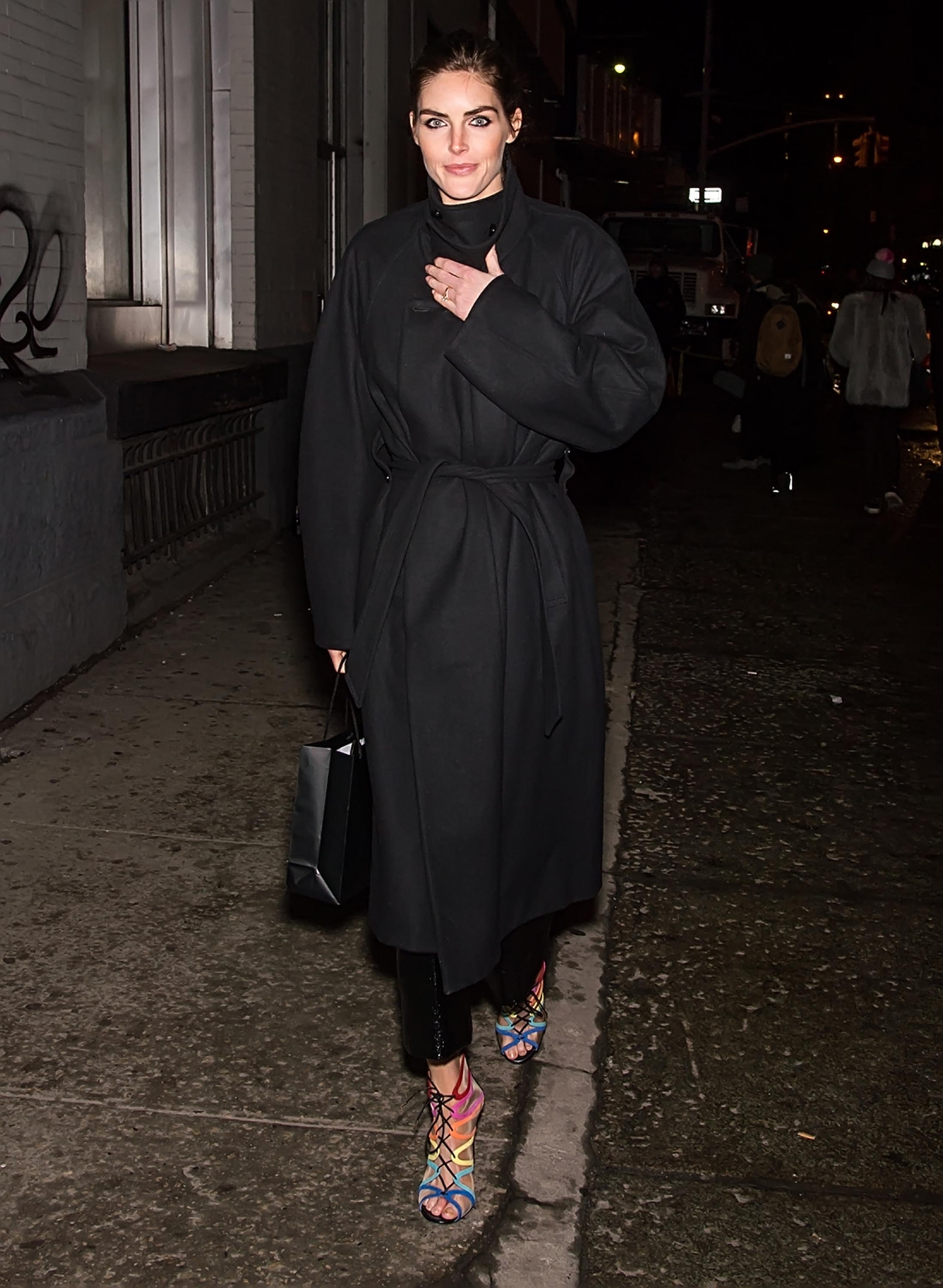 Hilary Rhoda attends Zac Posen Fashion Show