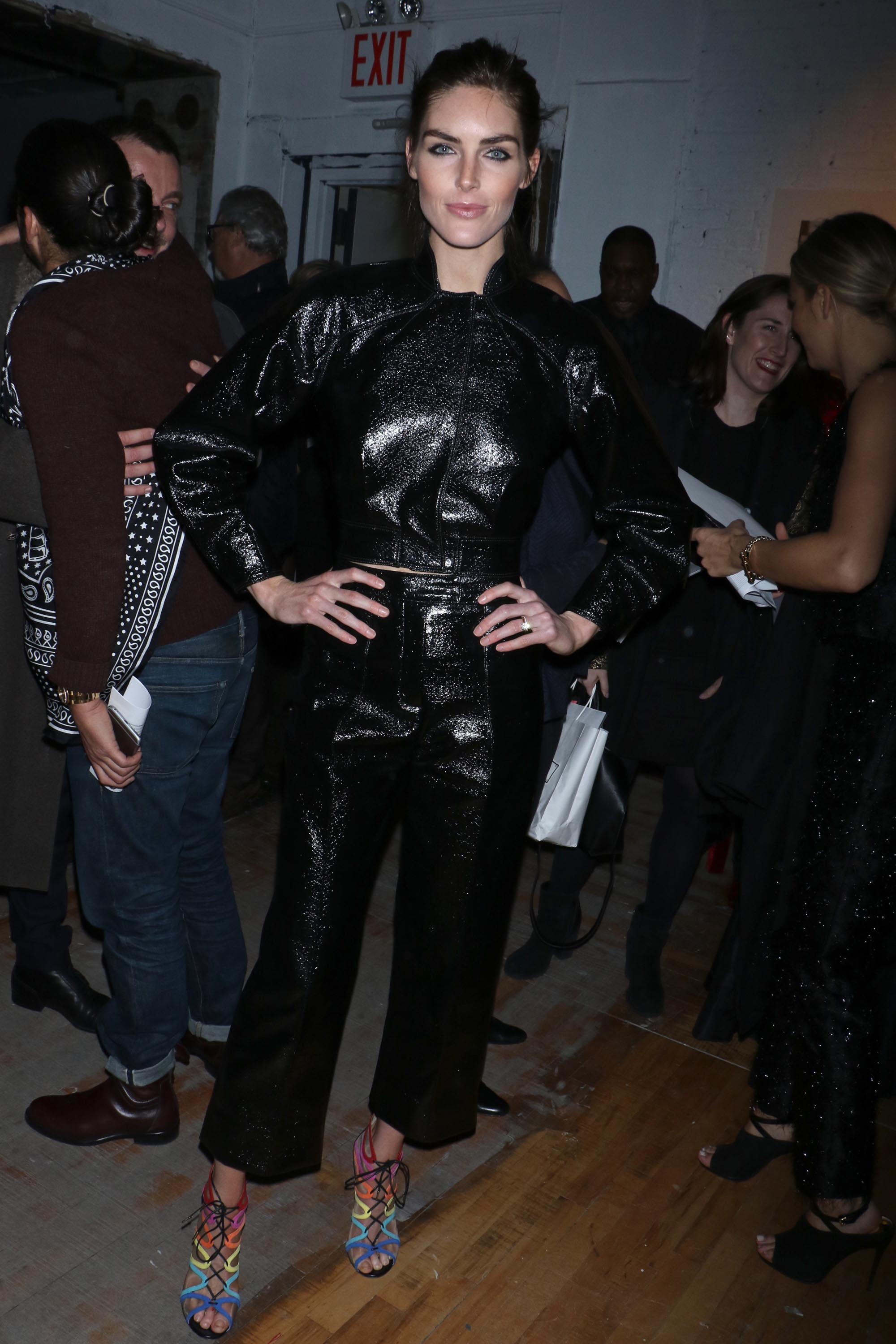 Hilary Rhoda attends Zac Posen Fashion Show