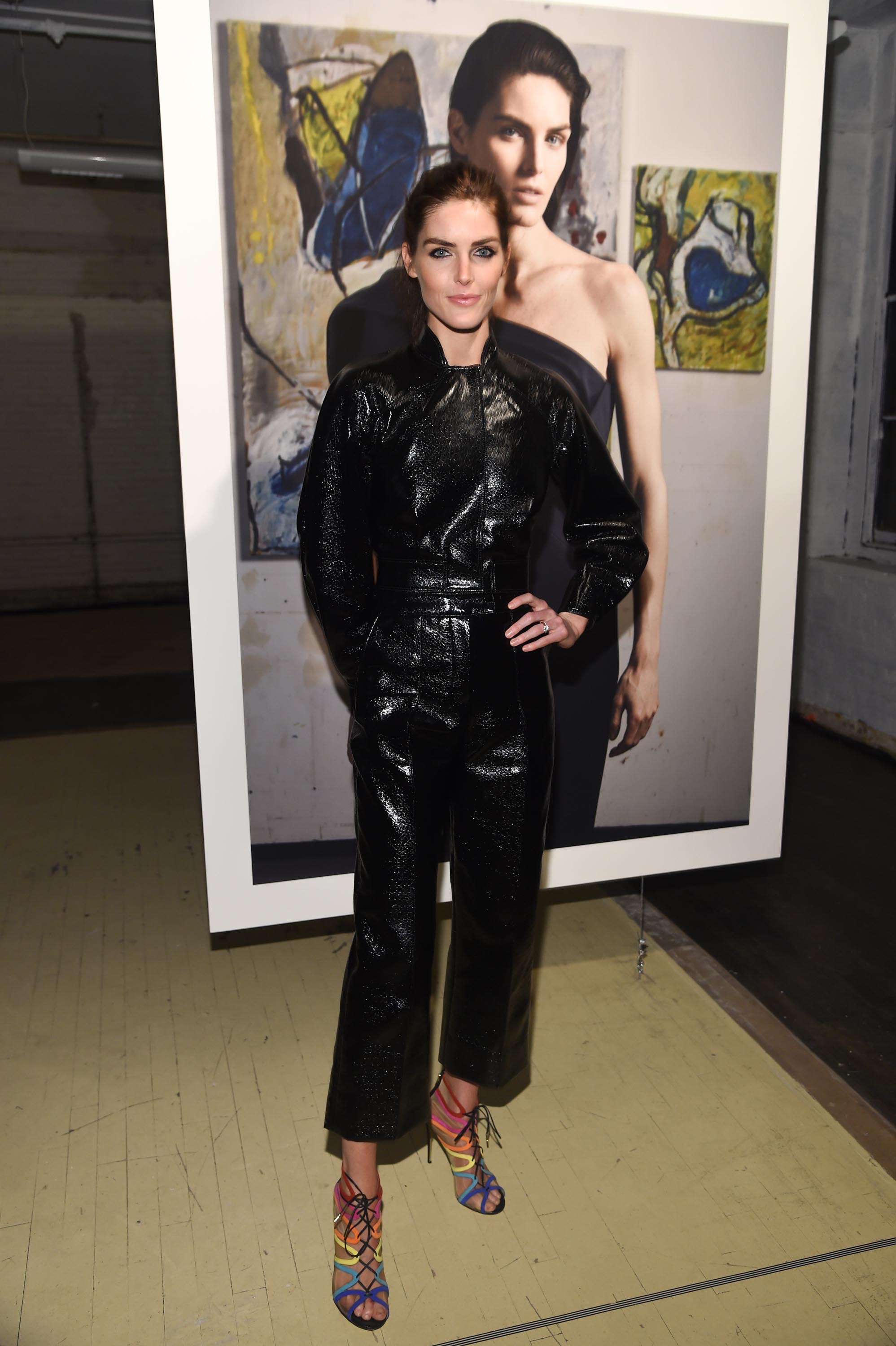 Hilary Rhoda attends Zac Posen Fashion Show