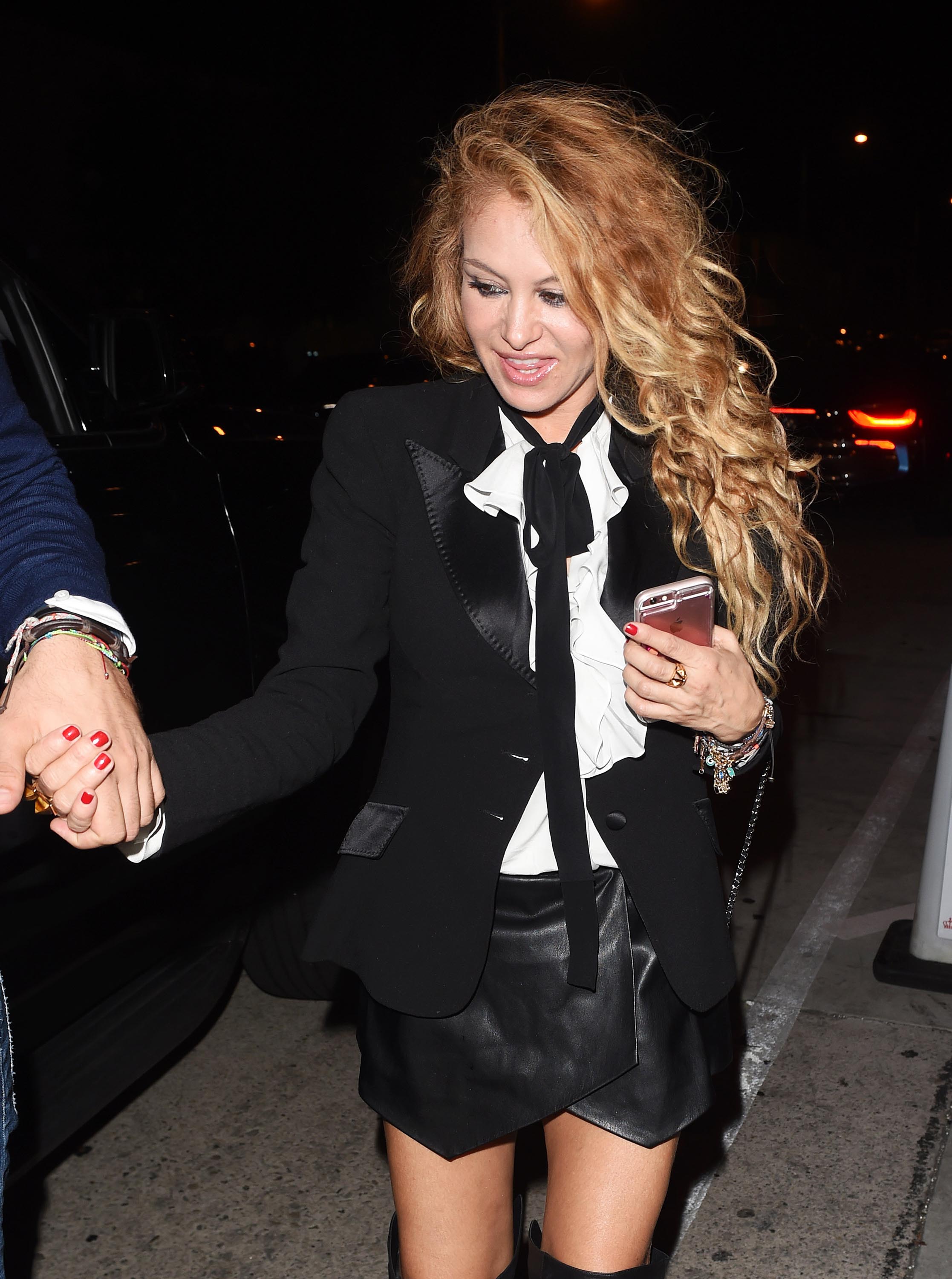 Paulina Rubio leaves Catch restaurant