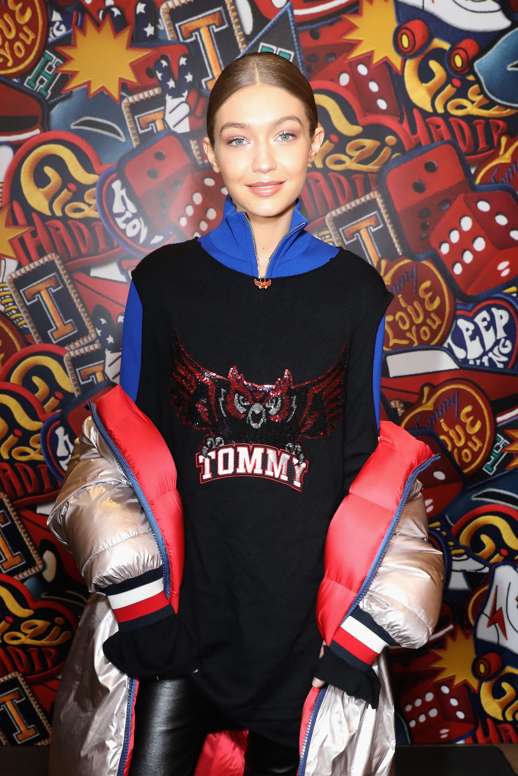 Gigi Hadid attends the Tommy Hilfiger flagship store