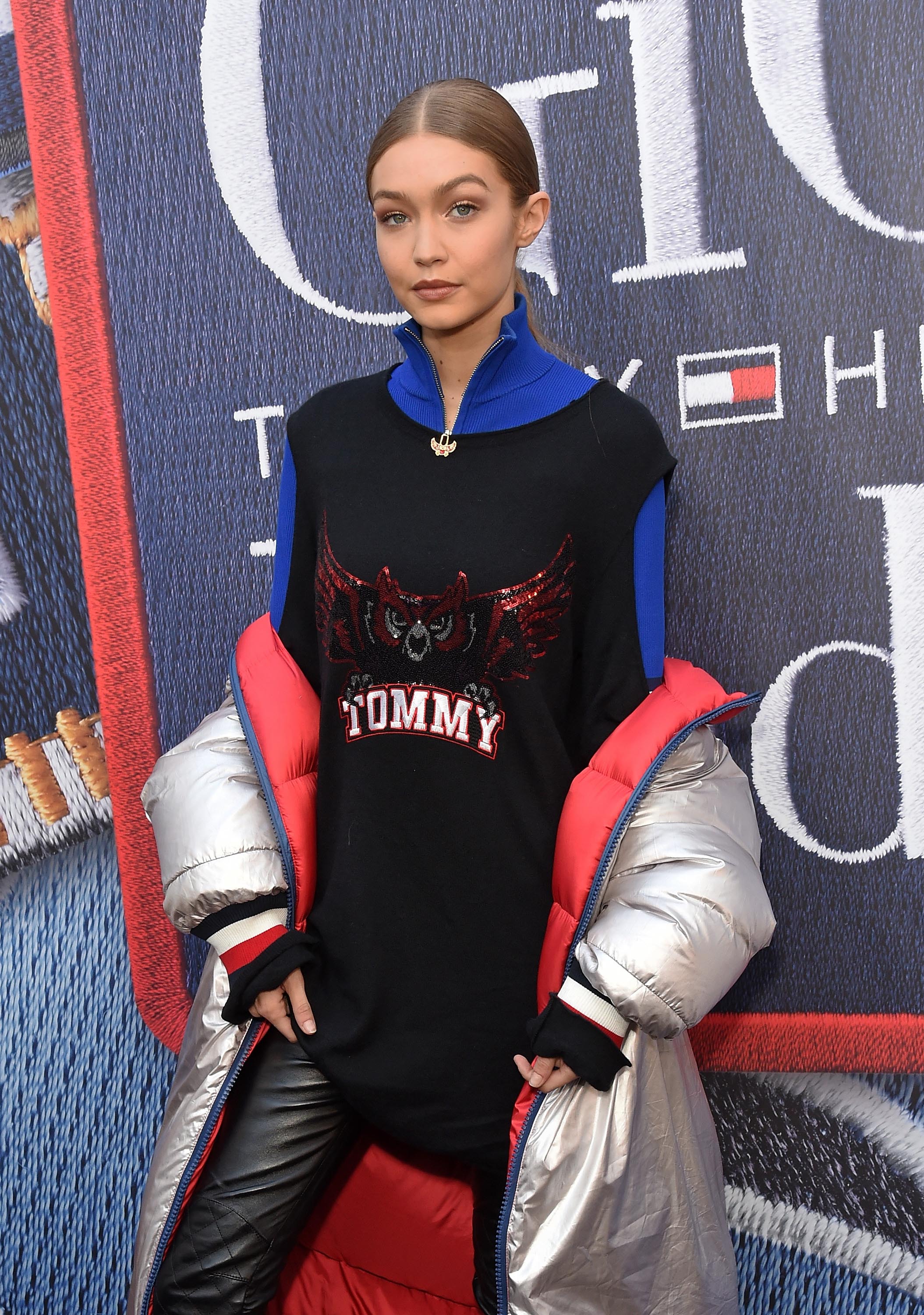 Gigi Hadid attends the Tommy Hilfiger flagship store