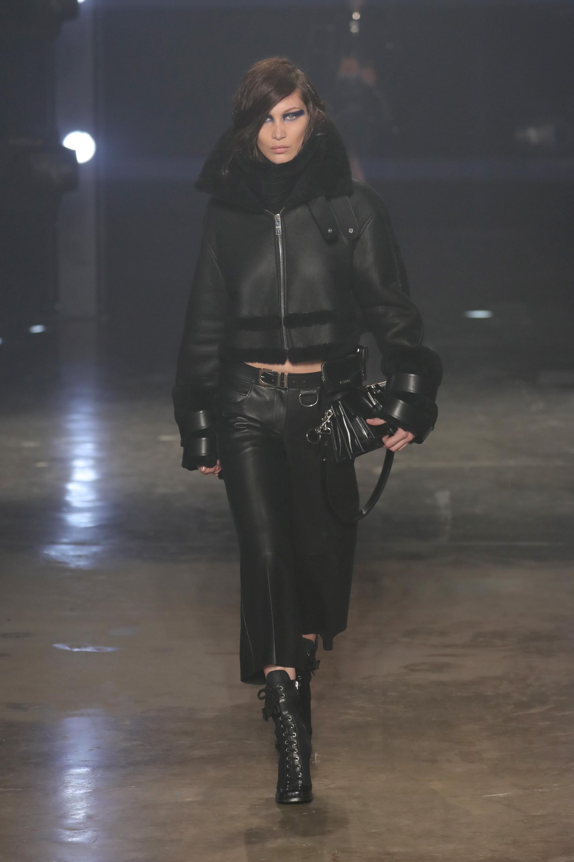 Bella Hadid walks the runway at the VERSUS show