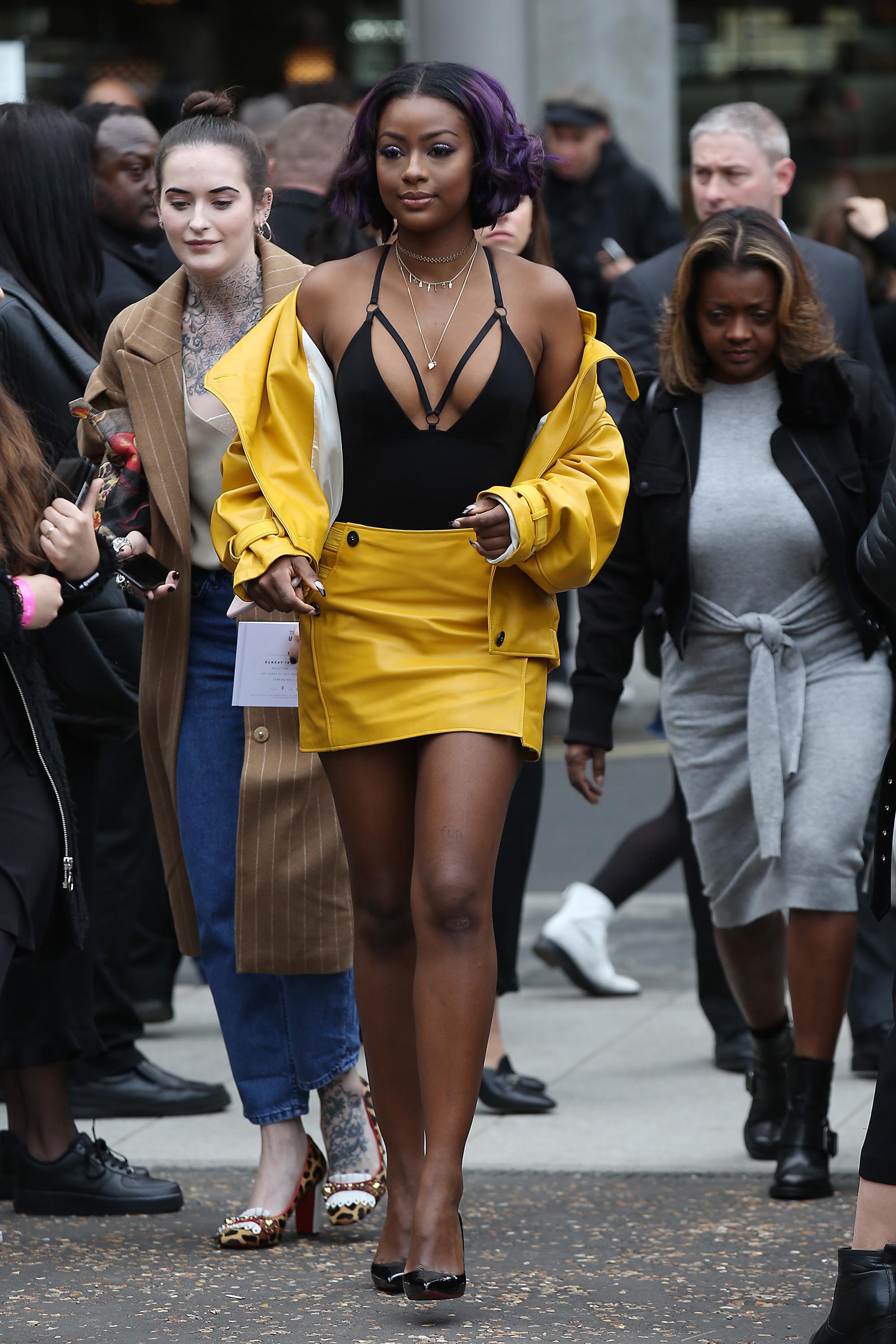 Justine Skye attends Topshop’s London Fashion Week show