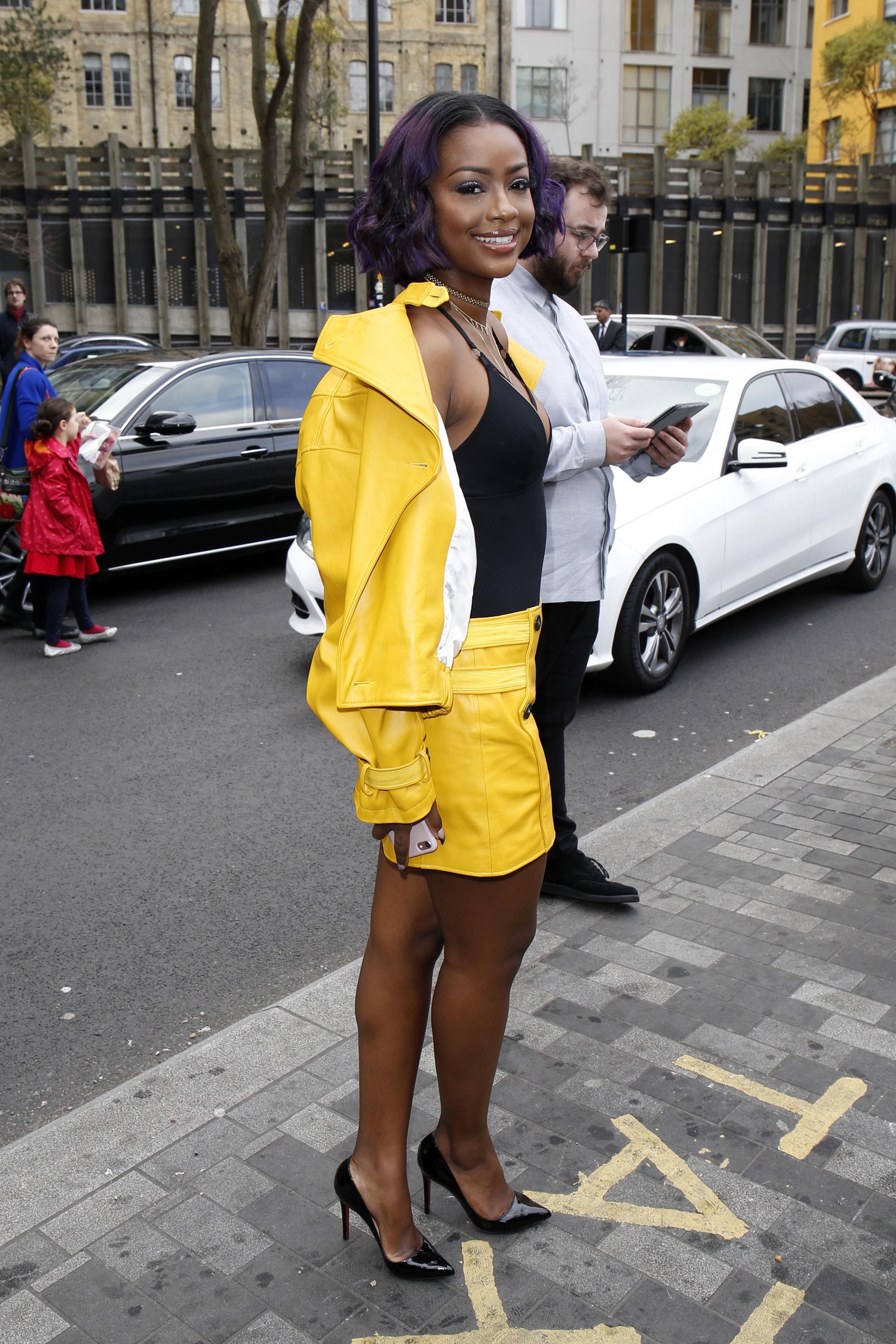 Justine Skye attends Topshop’s London Fashion Week show