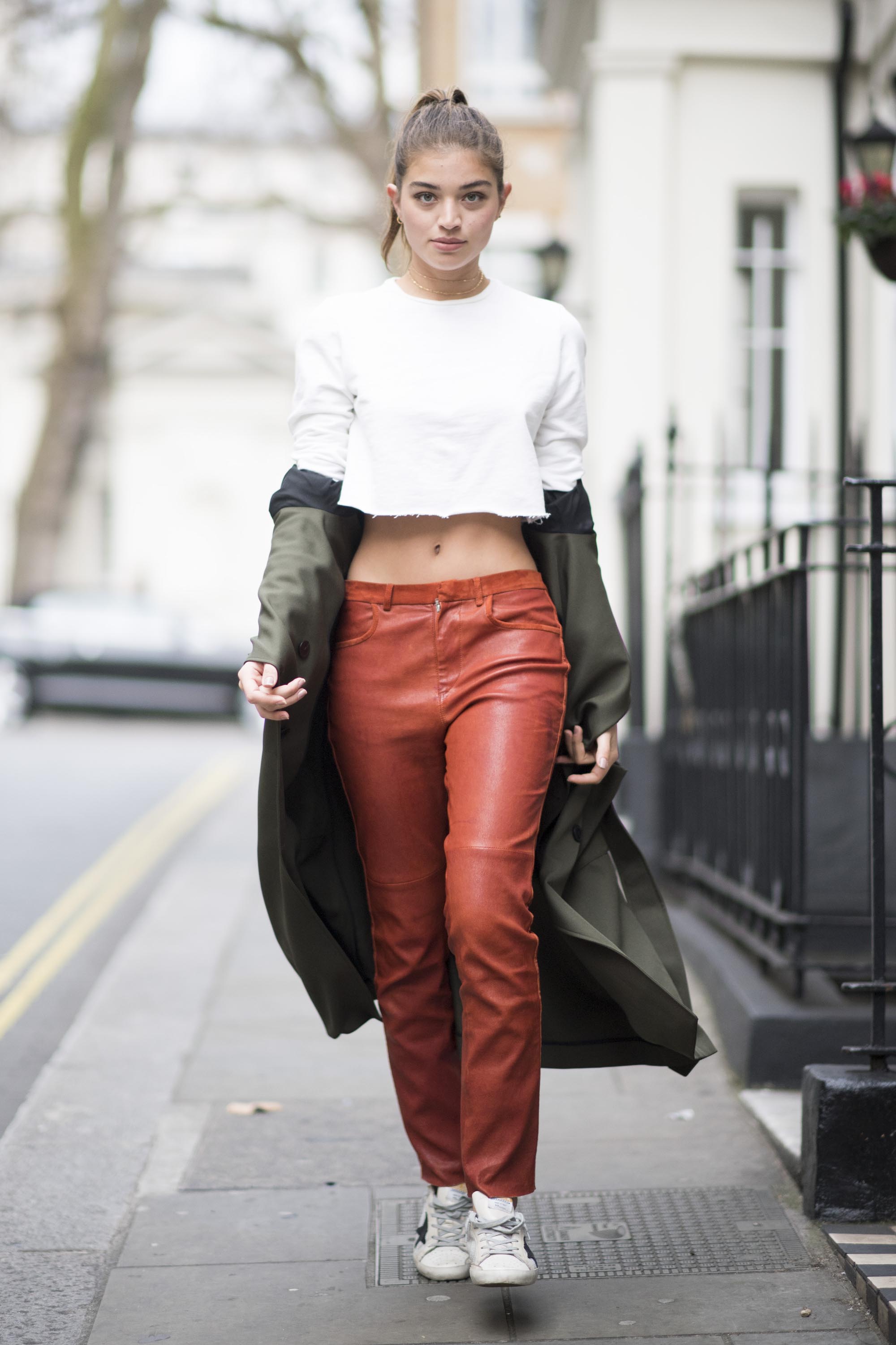 Sarah Harris street style in London