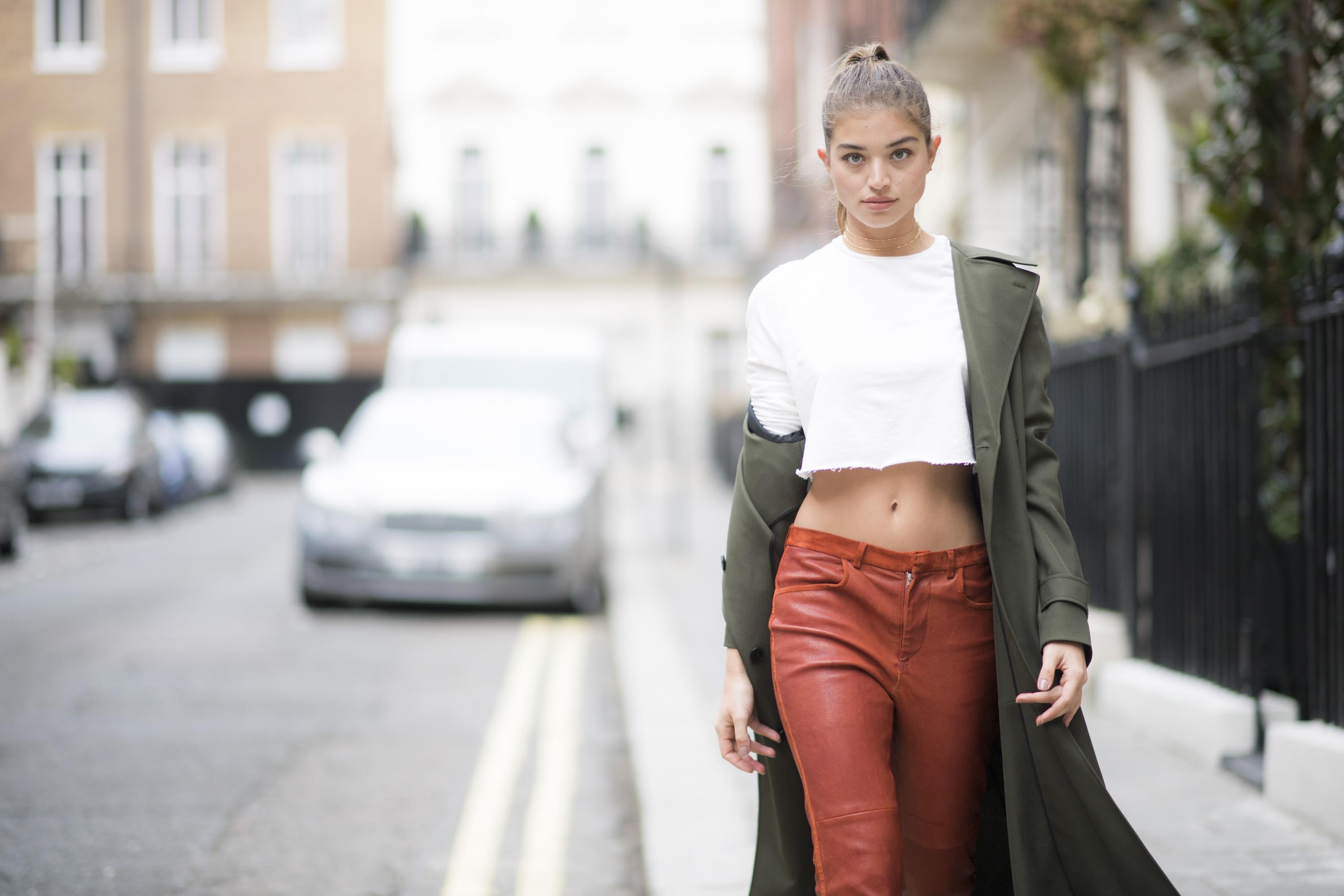 Sarah Harris street style in London