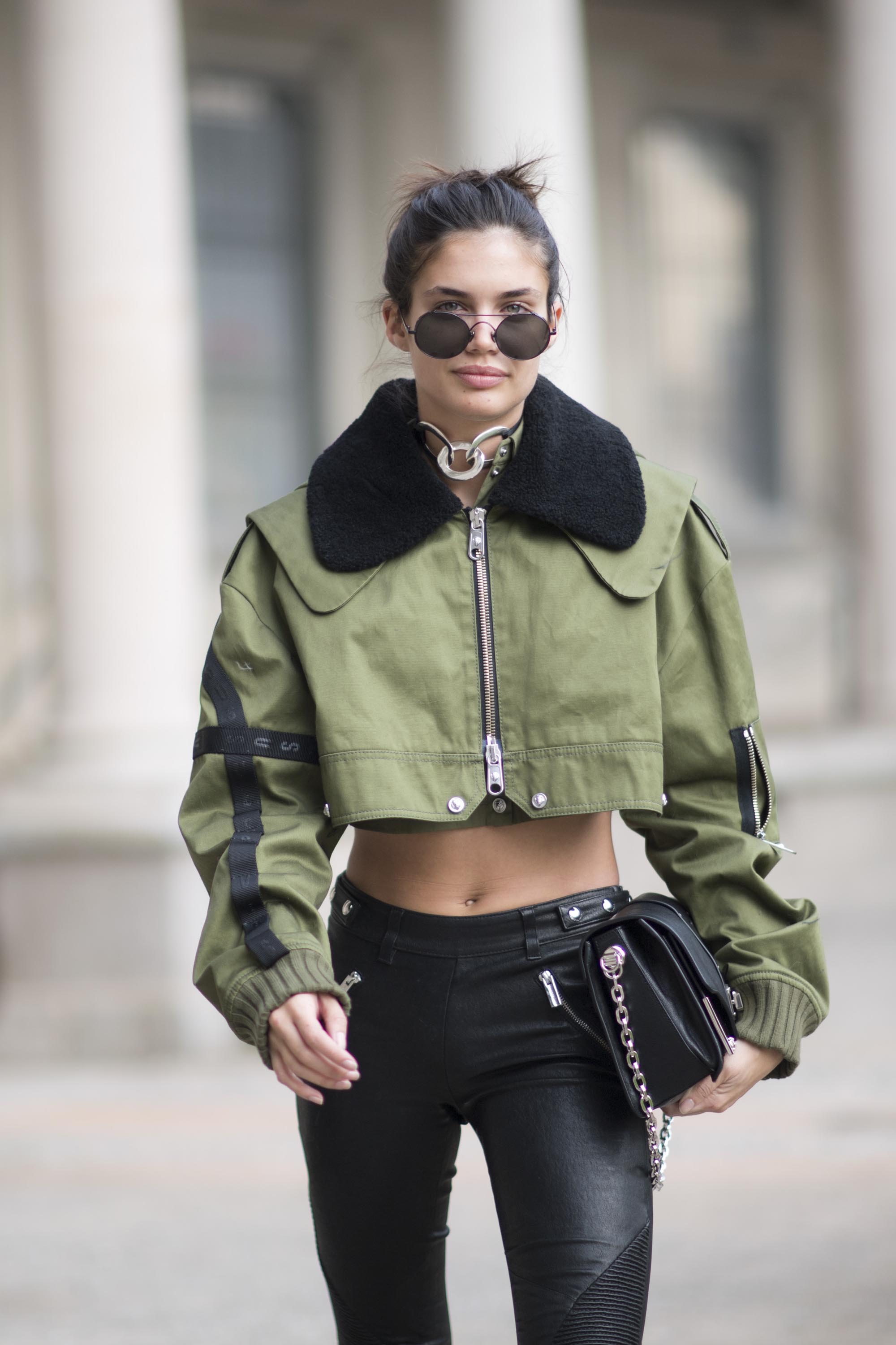 Sara Sampaio street style in Milan