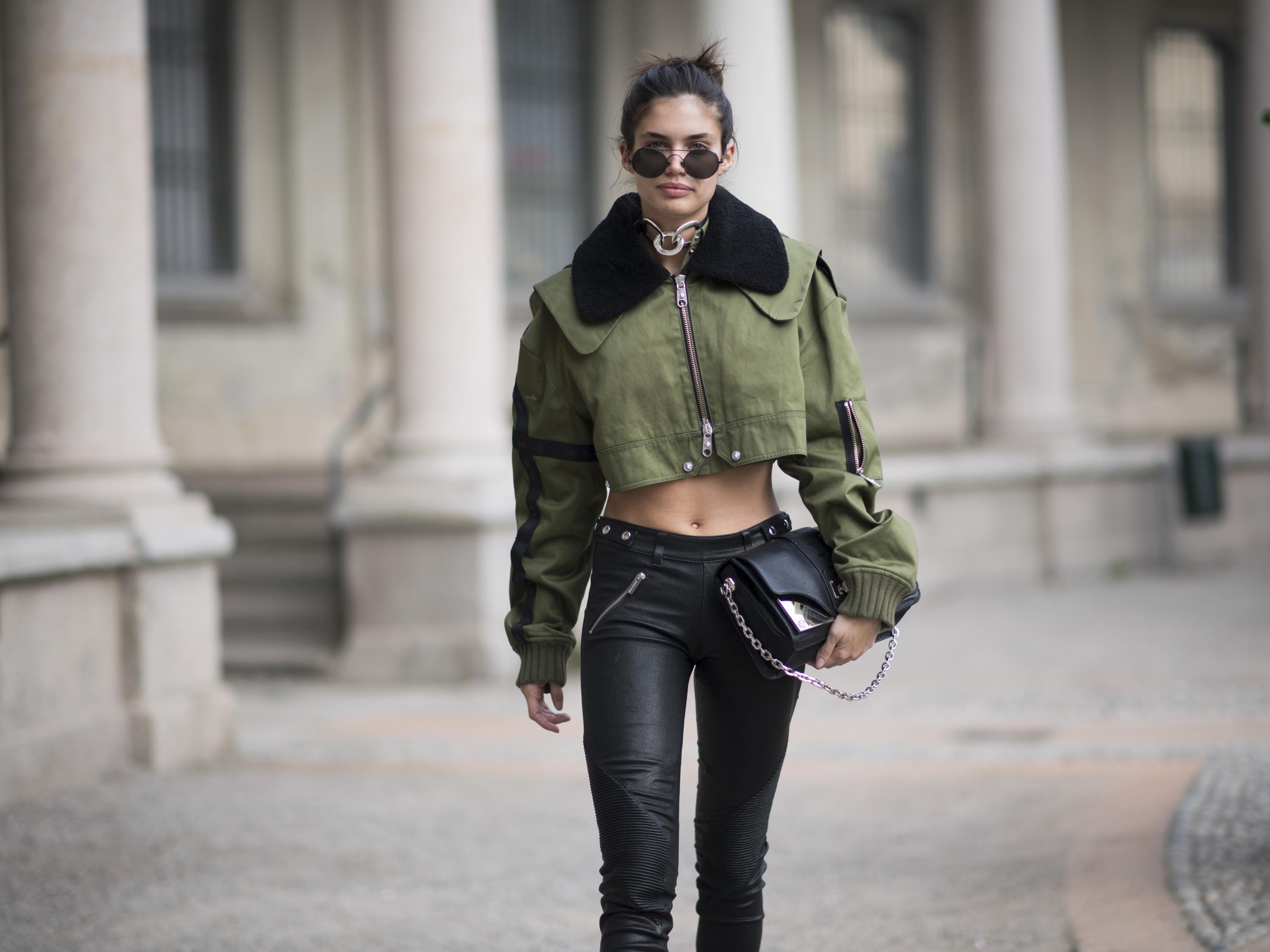 Sara Sampaio street style in Milan