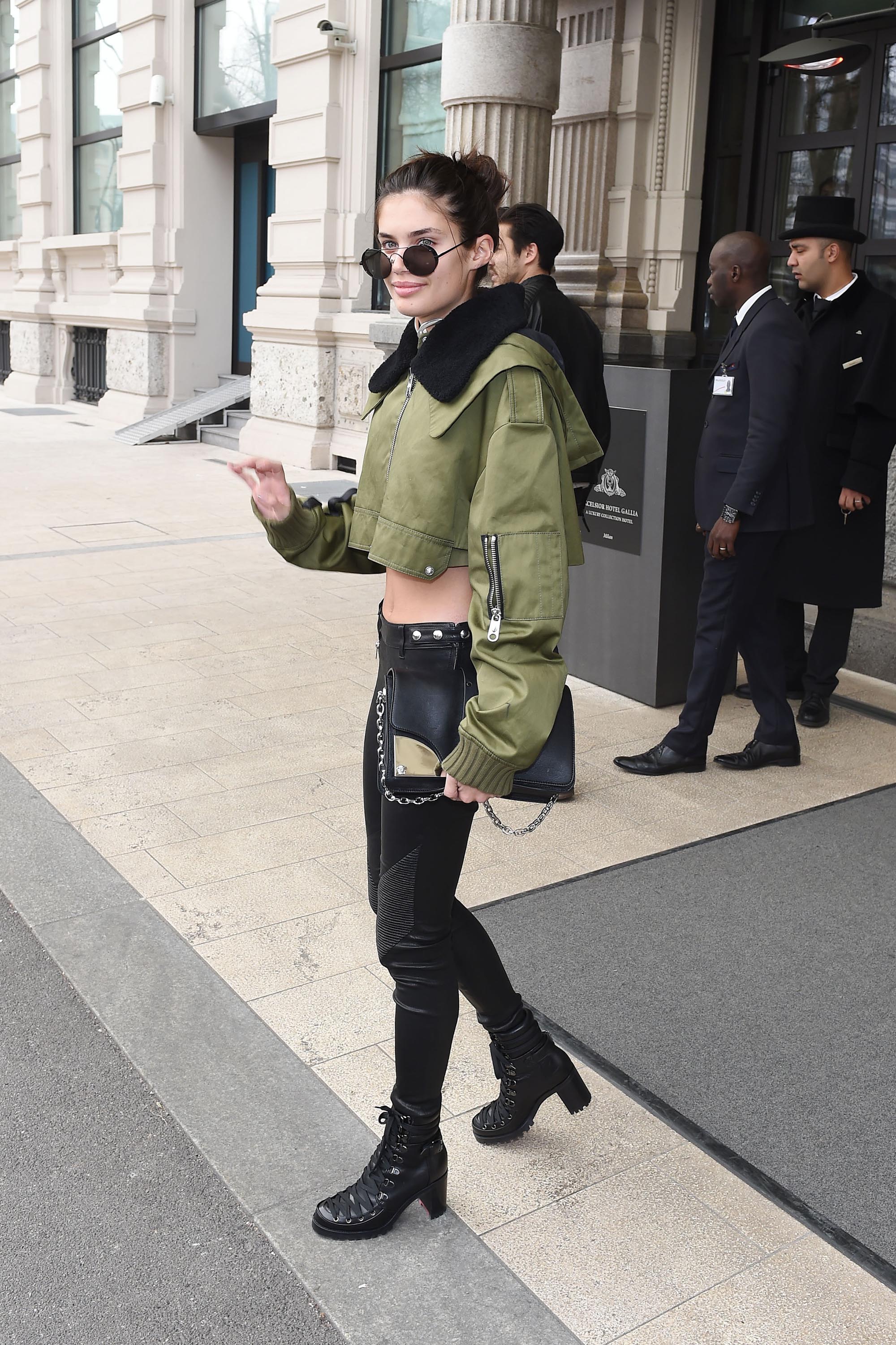 Sara Sampaio street style in Milan