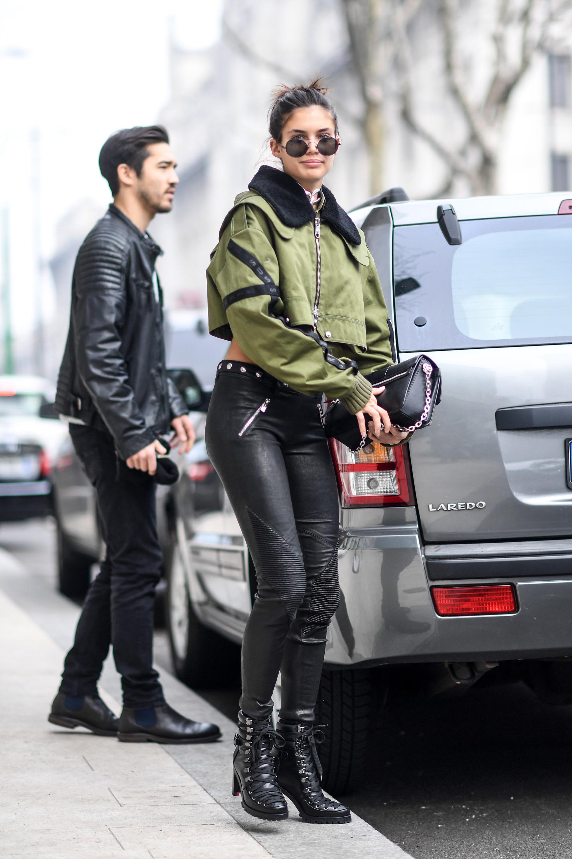 Sara Sampaio street style in Milan