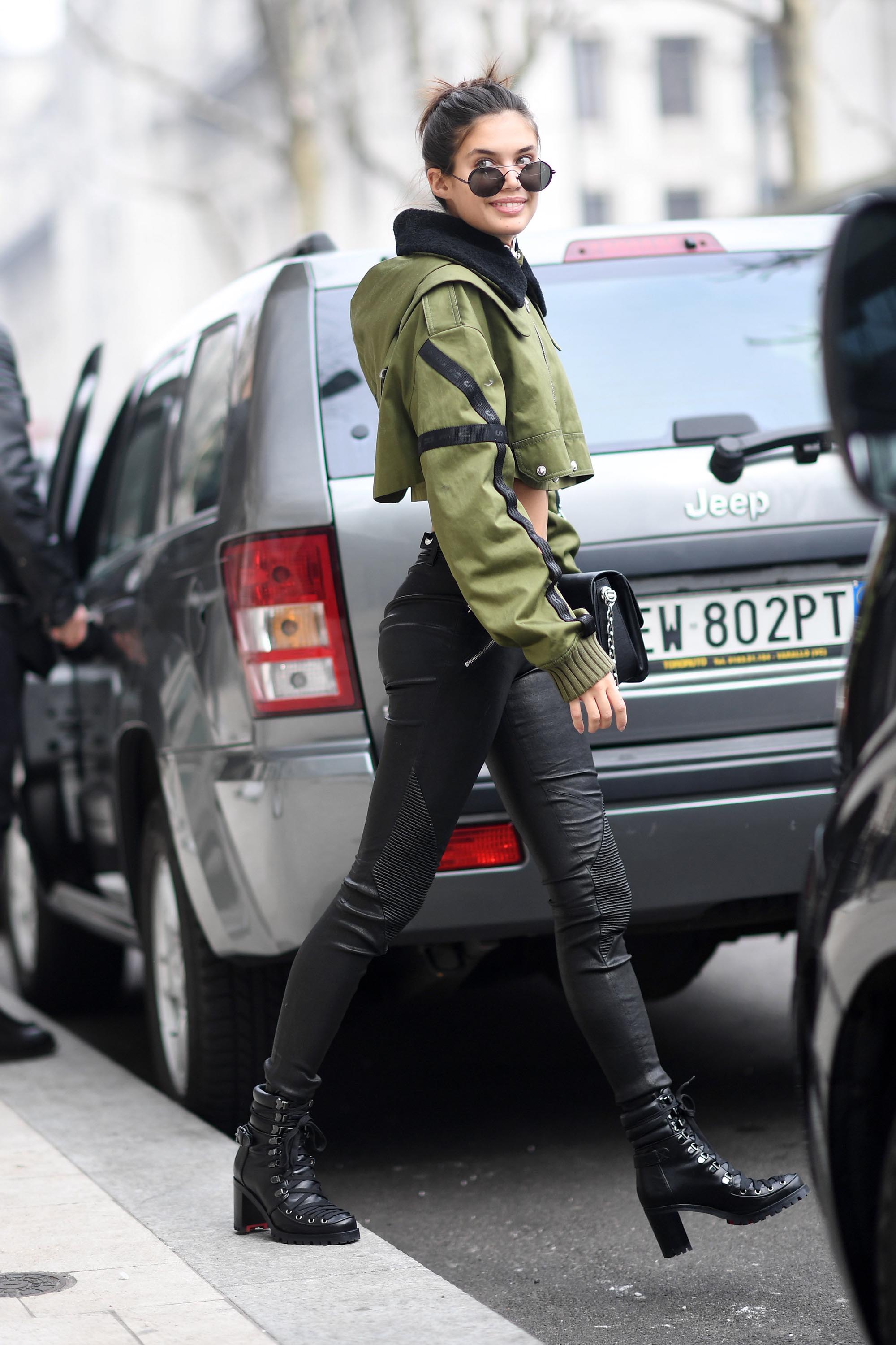 Sara Sampaio street style in Milan