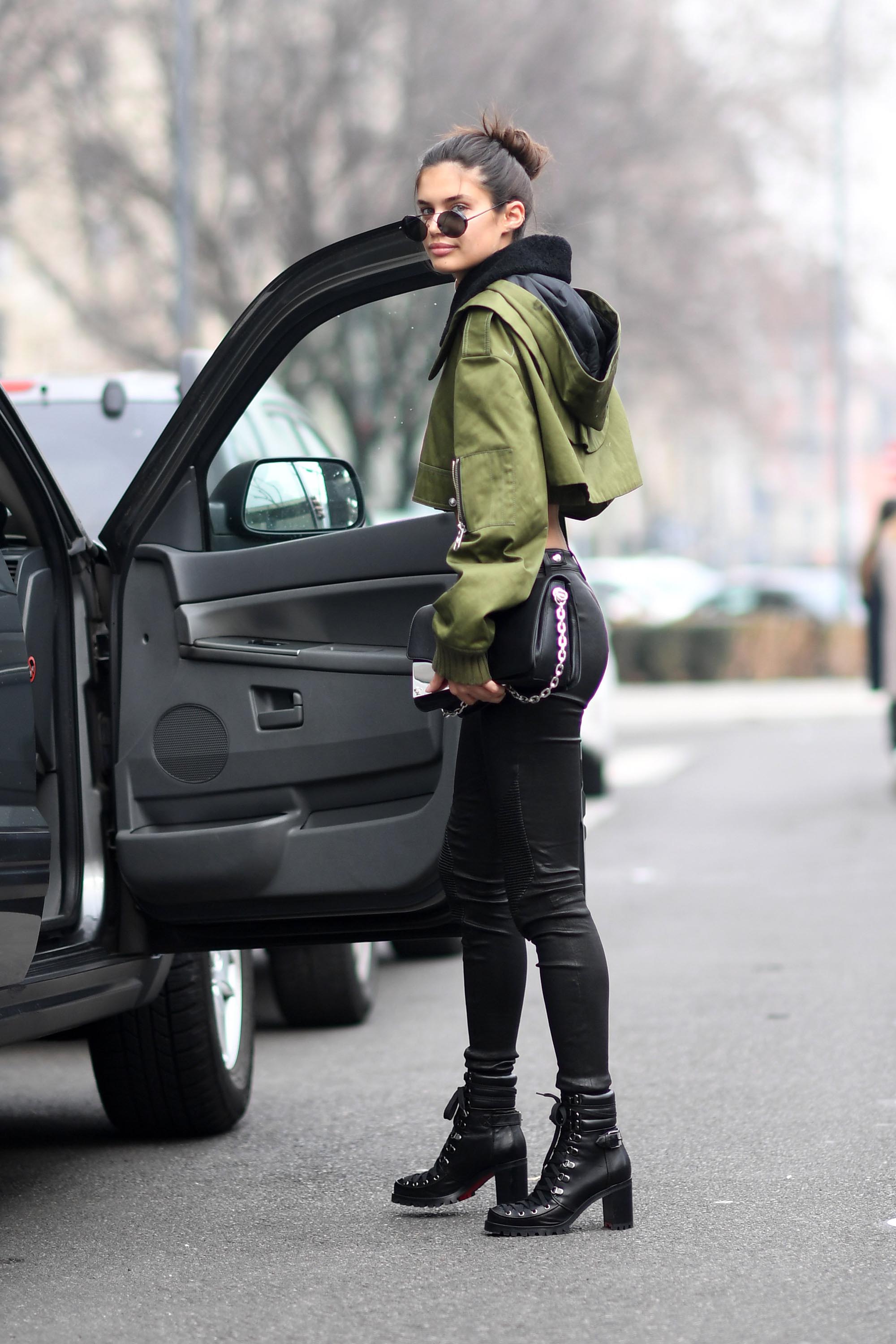 Sara Sampaio street style in Milan