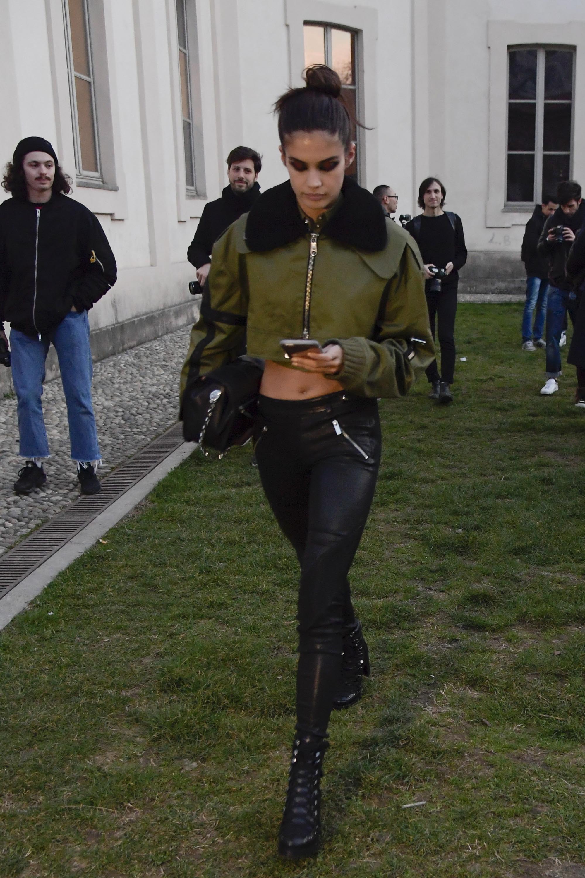 Sara Sampaio street style in Milan