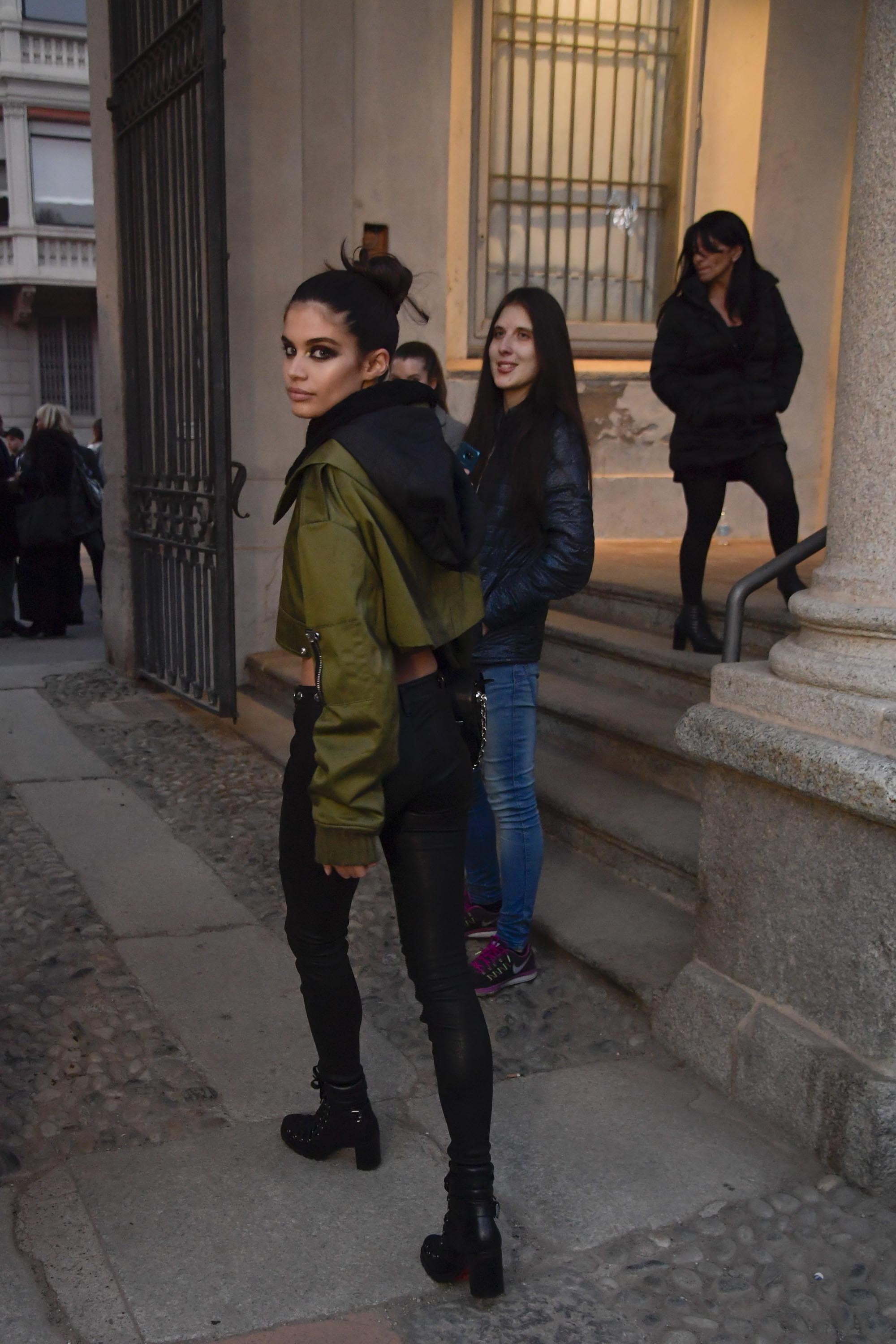 Sara Sampaio street style in Milan