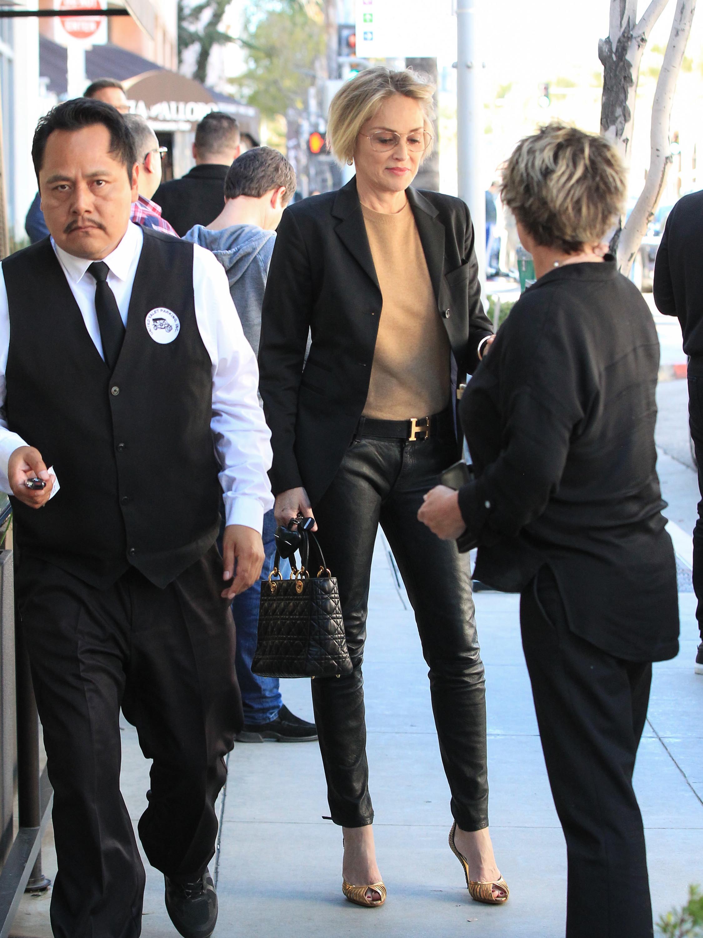 Sharon Stone is seen in Los Angeles