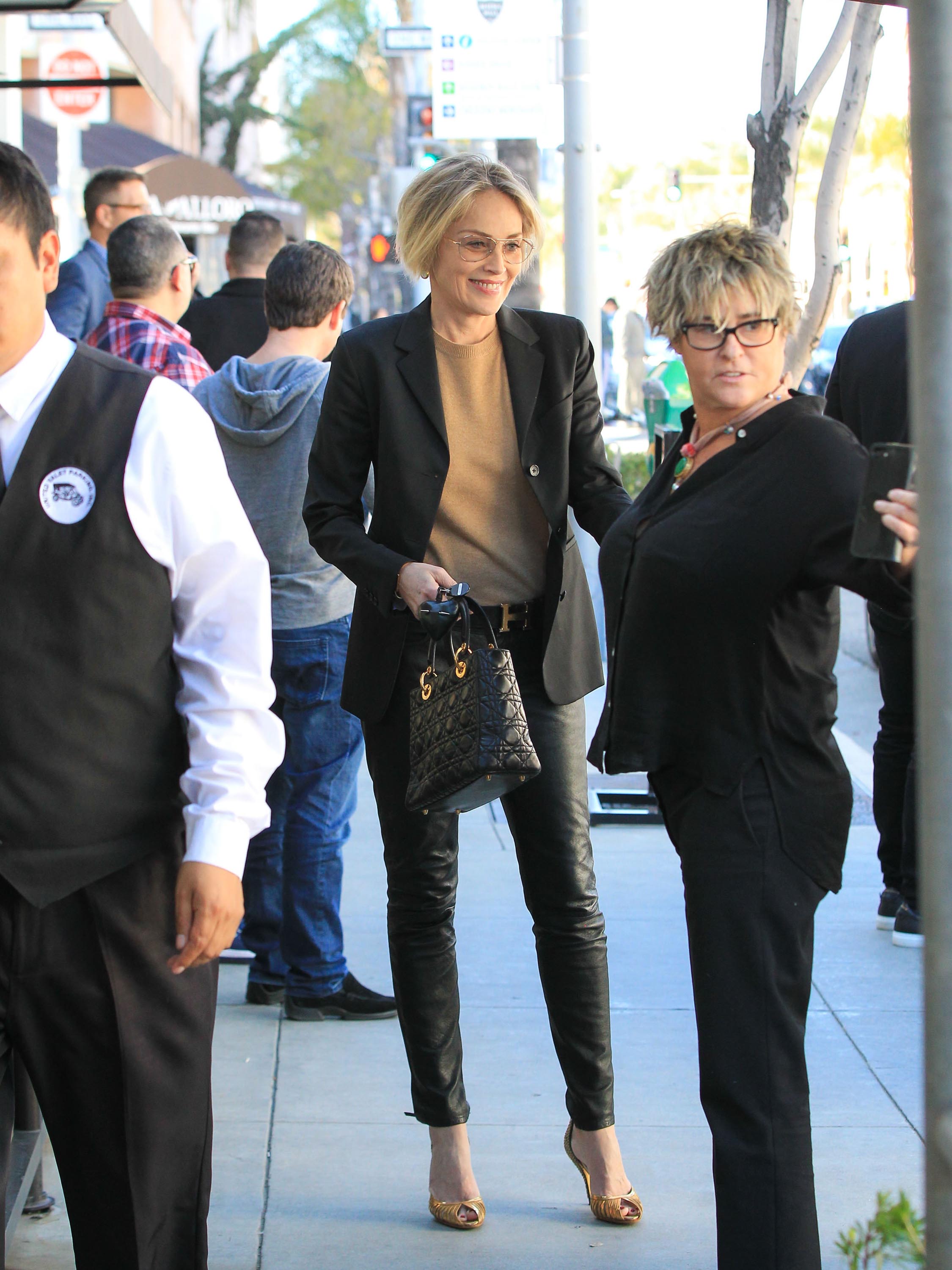 Sharon Stone is seen in Los Angeles