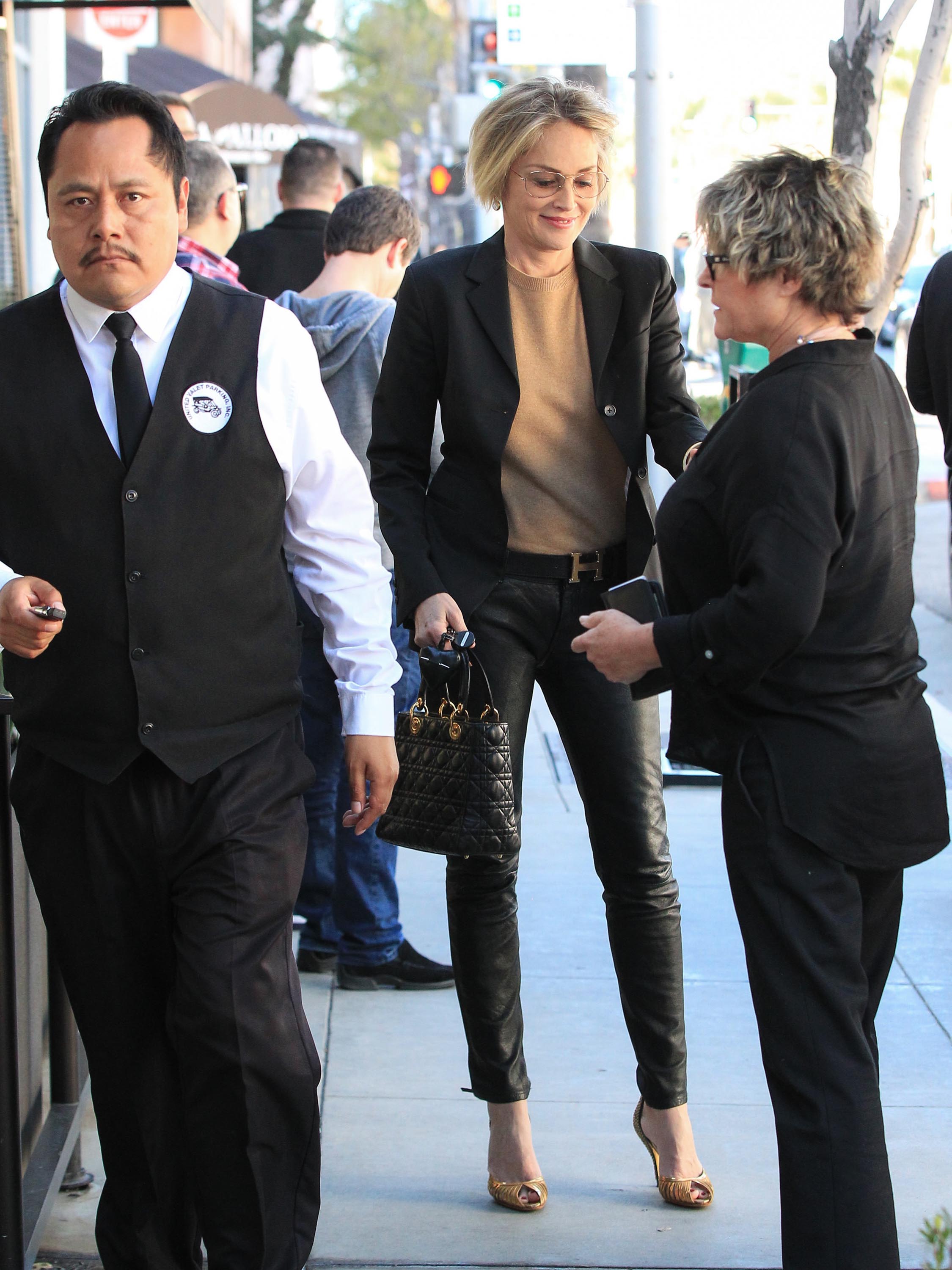 Sharon Stone is seen in Los Angeles