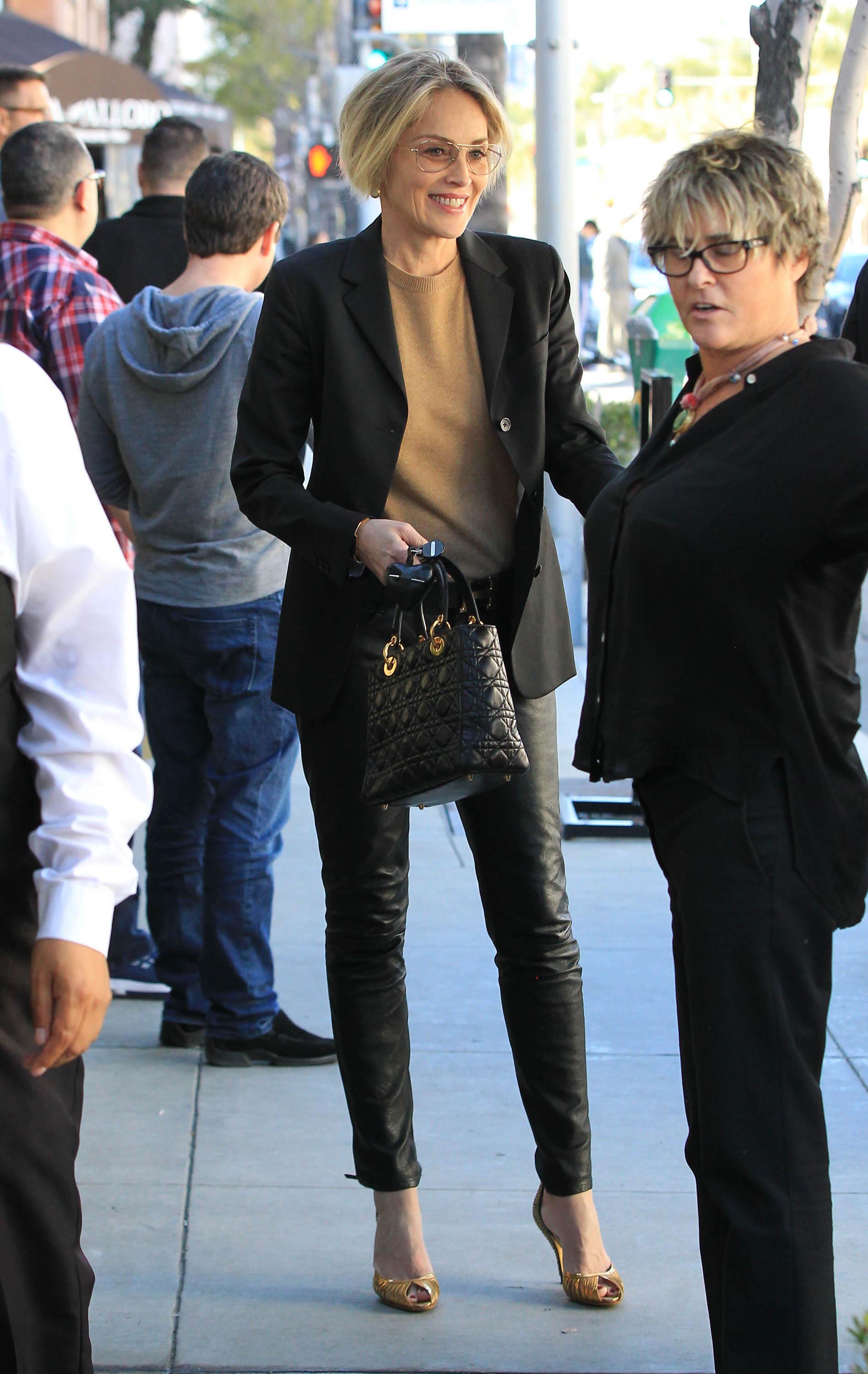 Sharon Stone is seen in Los Angeles