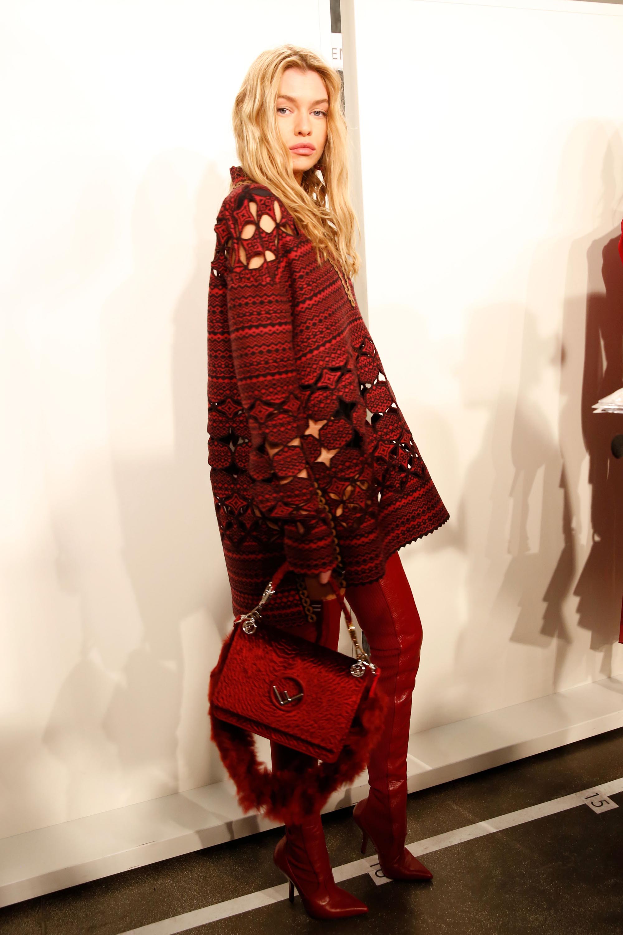 Stella Maxwell attends Fendi show