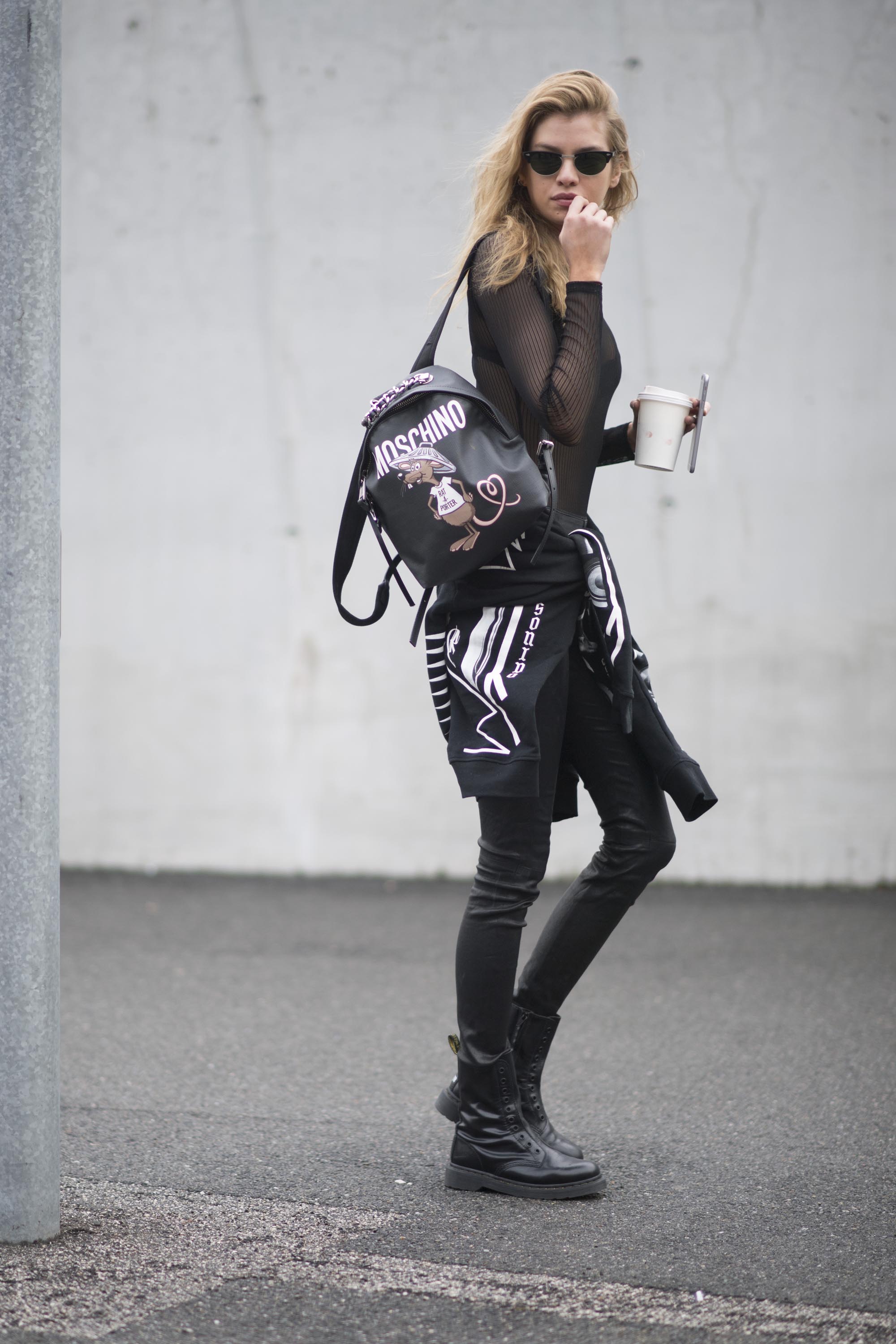 Stella Maxwell is seen during Milan Fashion Week