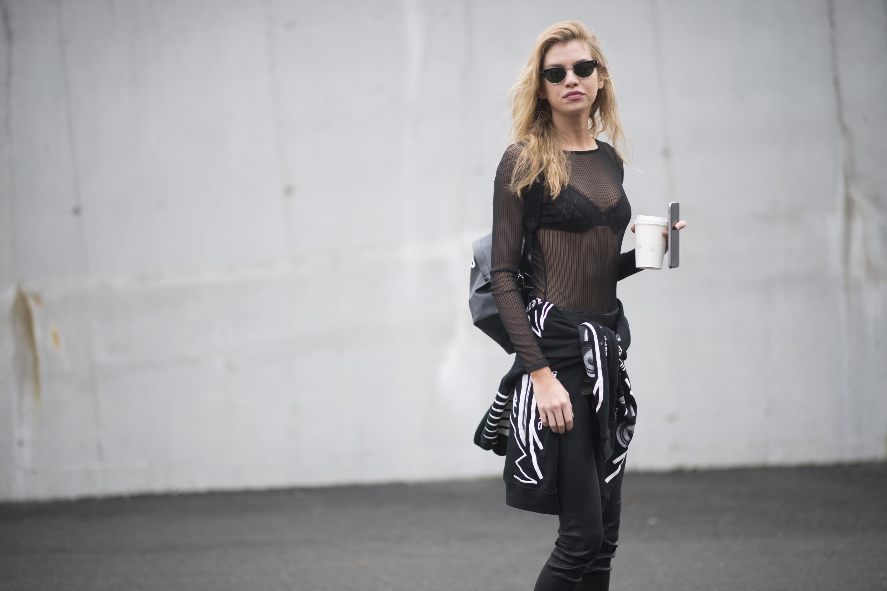 Stella Maxwell is seen during Milan Fashion Week