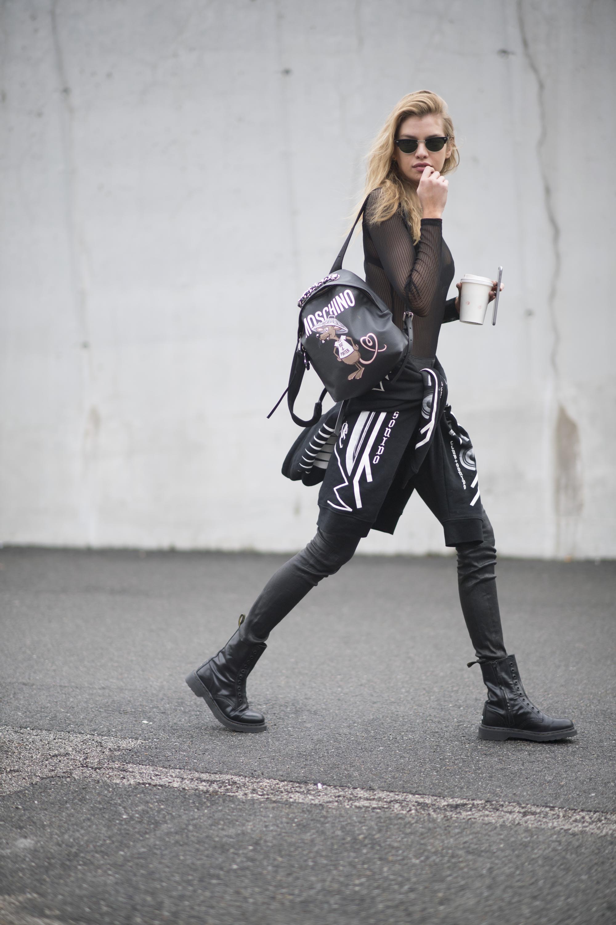 Stella Maxwell is seen during Milan Fashion Week